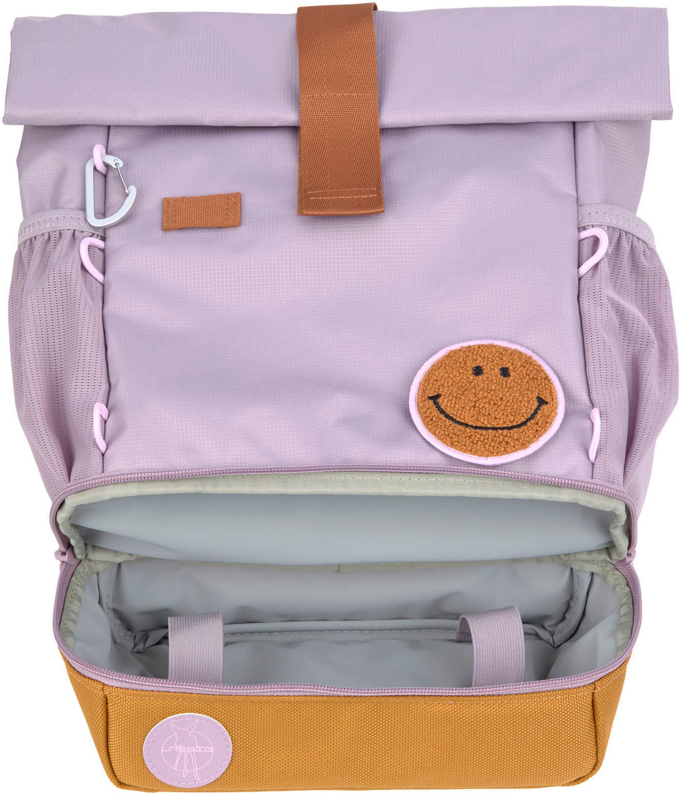 LÄSSIG Kinderrucksack »Little Gang, Mini Rolltop Backpack, lilac« Reflektoren aus recycelten PET-Flaschen