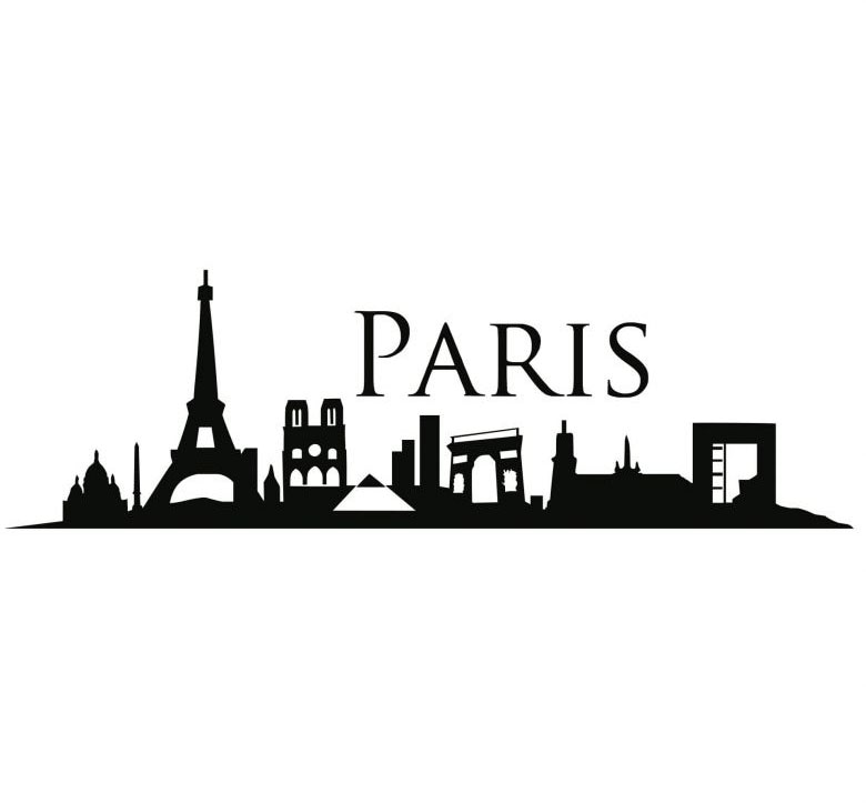 Wall-Art Wandtattoo »XXL Stadt Skyline Paris 90cm«, (1 St.), selbstklebend, günstig online kaufen