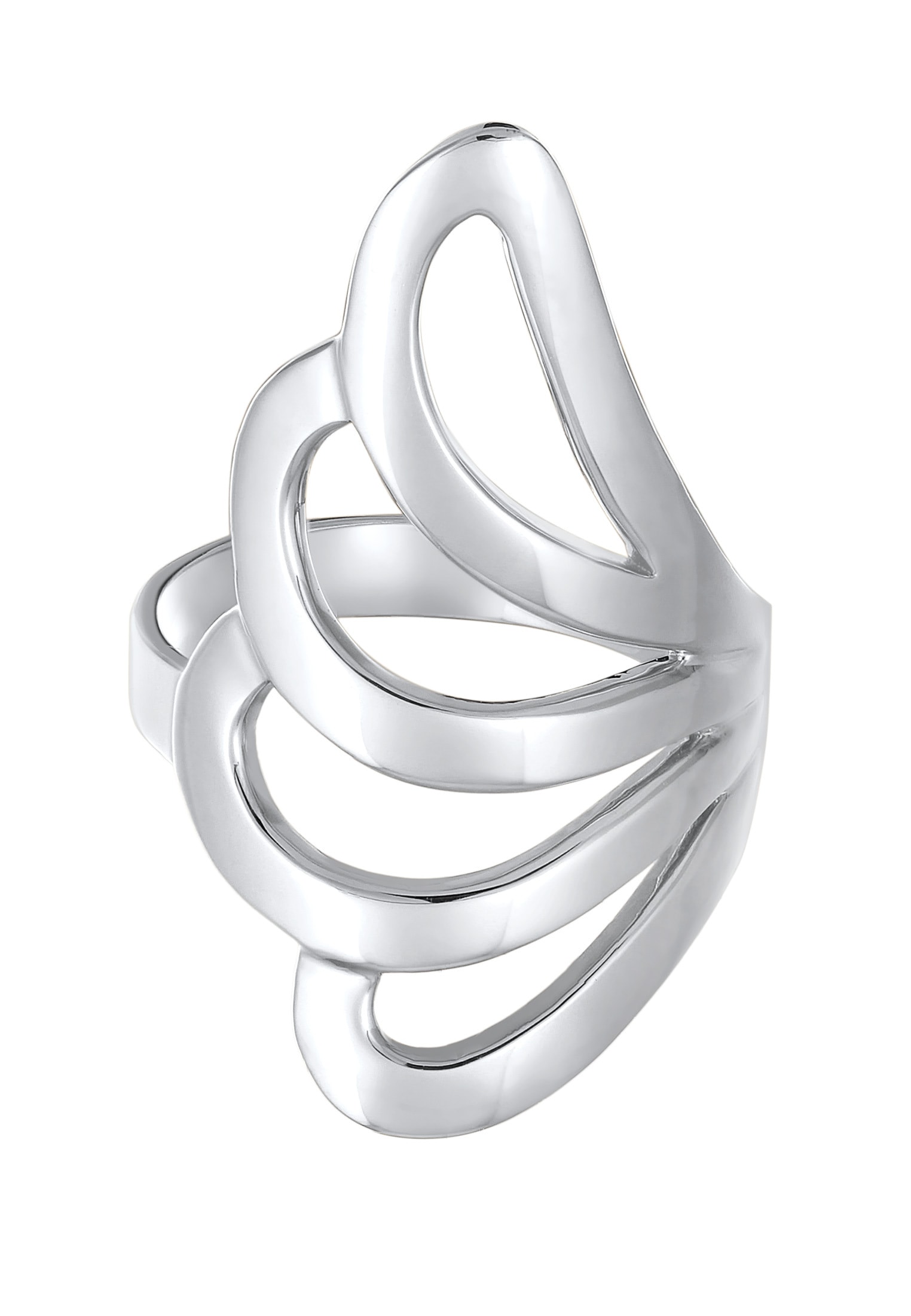 Nenalina Fingerring »Basic Wellen Geschwungen Schlicht 925 Silber«