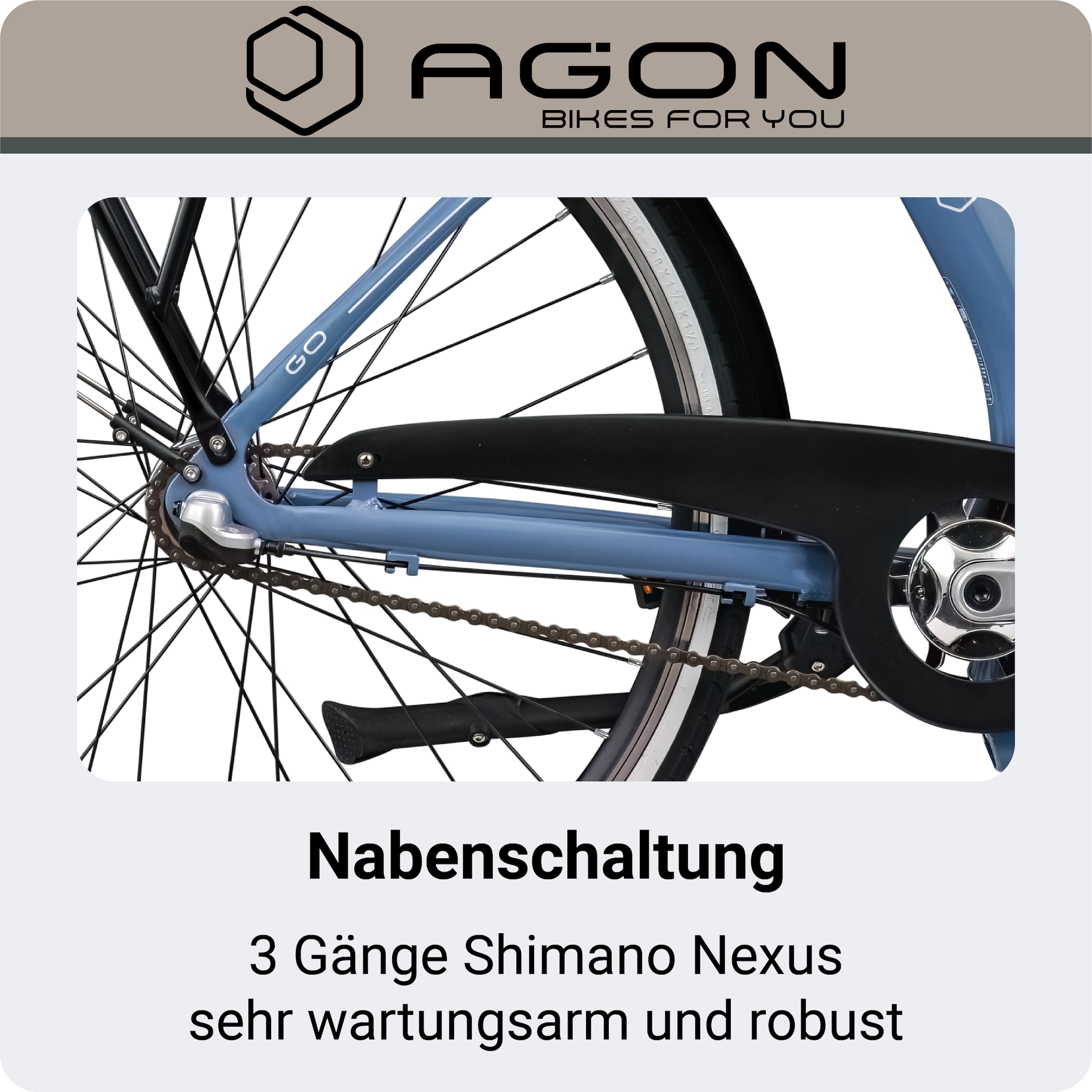 AGON »Assist« 3 Gang Nabenschaltung Frontmotor 250 W tiefer Einstieg
