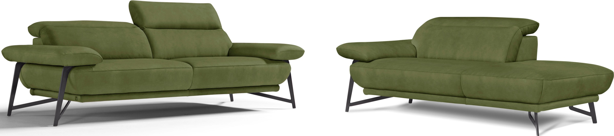 Egoitaliano Sofa »Anais, Design mit hohem Sitzkomfort, Fußfarbe schattengra günstig online kaufen