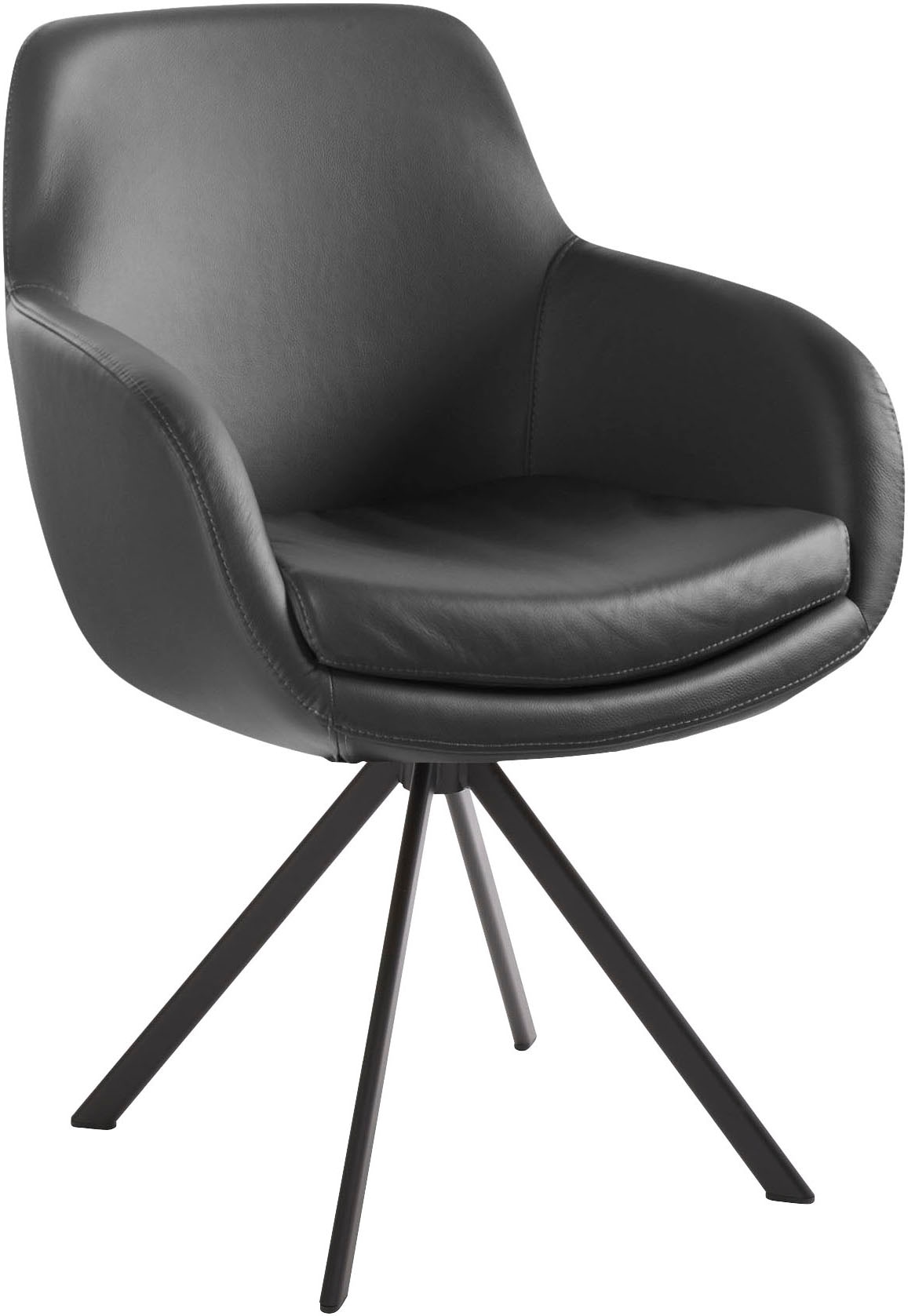 Musterring Esszimmerstuhl »Tavia« (Set) 2 Stk.Stativgestell Eisen schwarz, günstig online kaufen