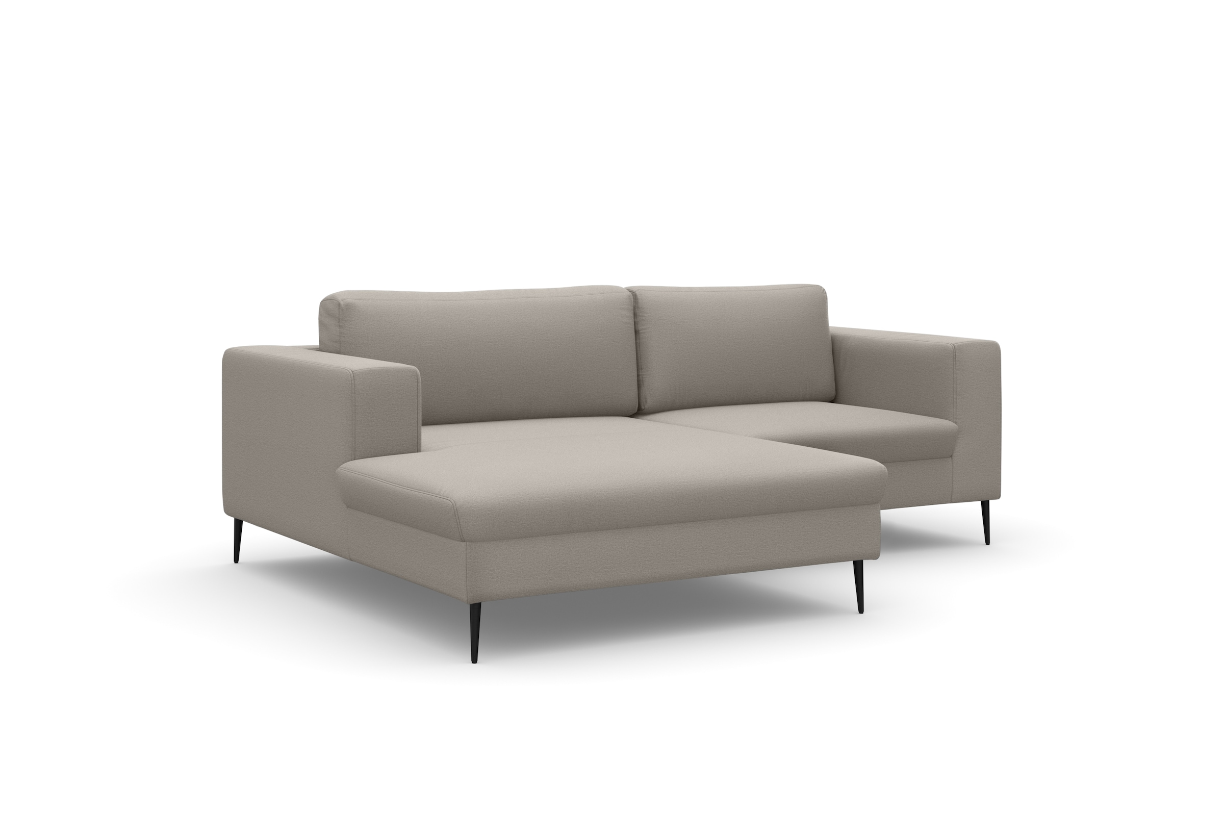 DOMO collection Ecksofa »Modica kompakt und elegant, Breite 244, L-Form«, moderne Optik mit extrabreiter Recamiere, auch in Cord