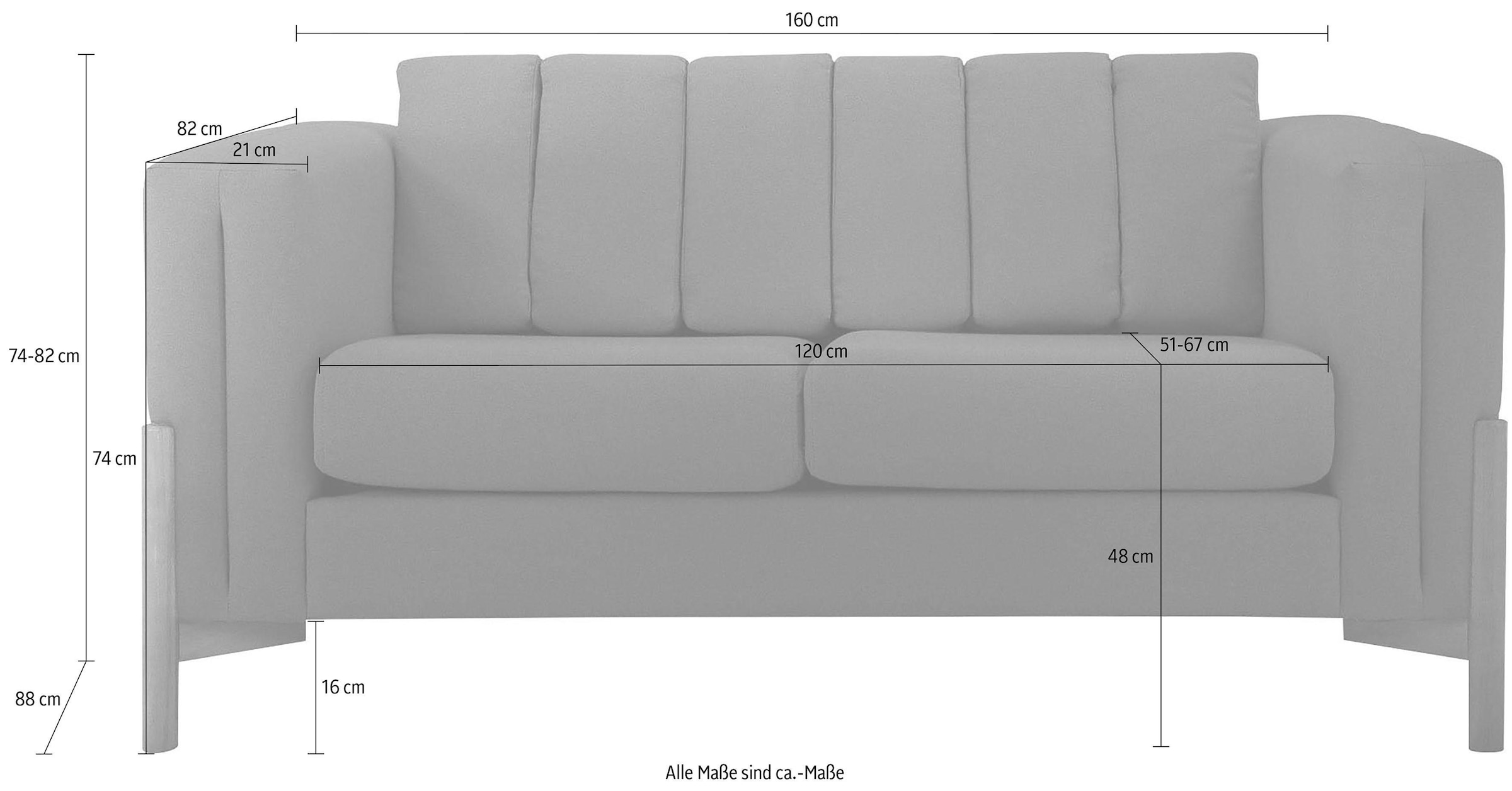 Home affaire 2-Sitzer »Haki«