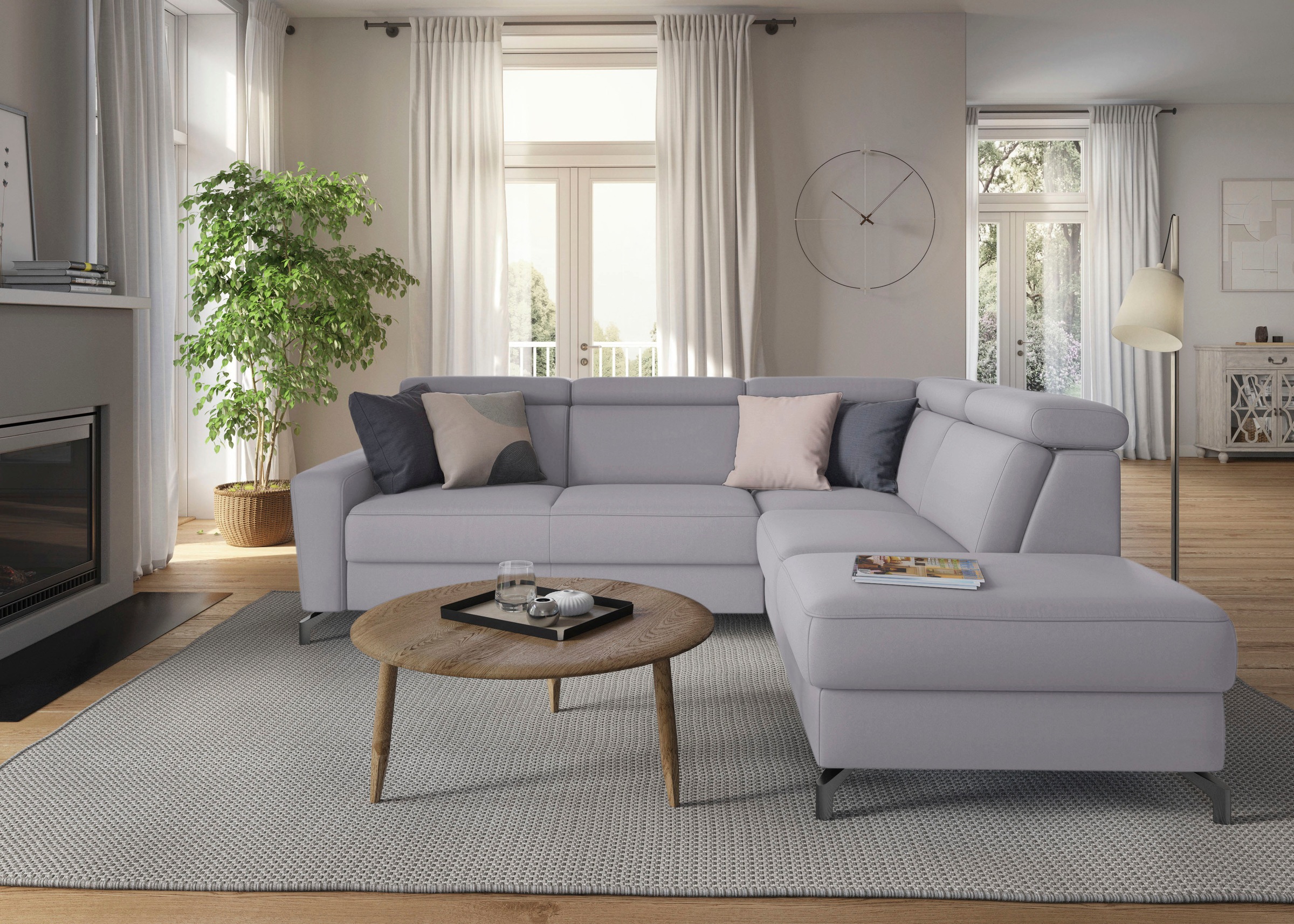 sit&more Ecksofa »Scarlett L-Form«, inklusive Kopfteilverstellung, wahlweis günstig online kaufen