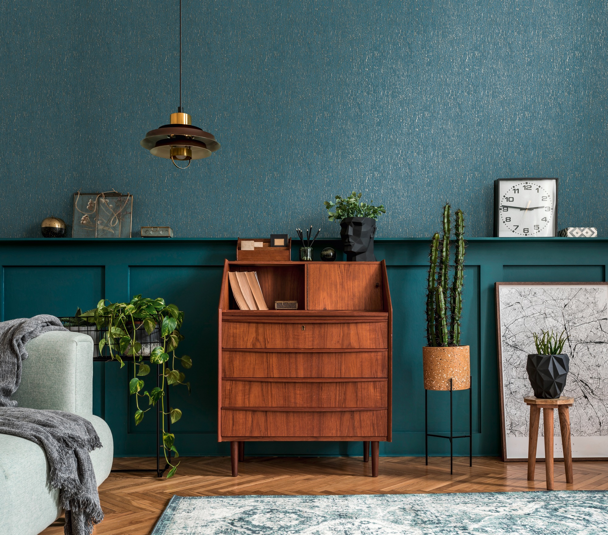 living walls Vliestapete »Smart«, leicht glänzend, Vliestapete Steintapete für Schlafzimmer Küche Wohnzimmer Stein-Optik