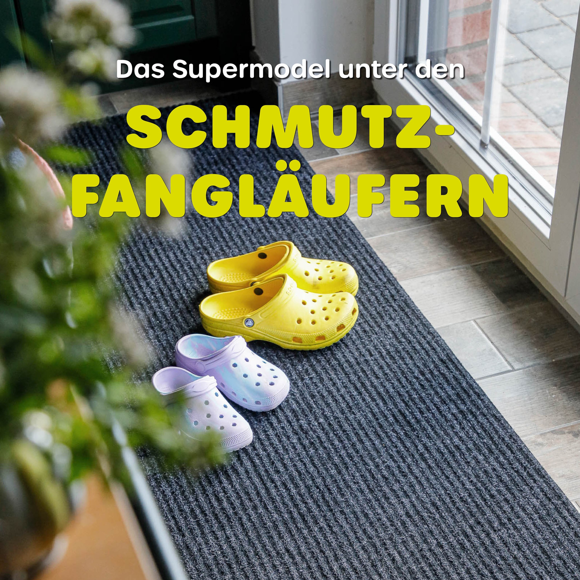 Wecon home Teppich »Buhai« quadratisch 3 mm Höhe ultraflacher Schmutzfangläufer, rutschfest, waschbar, wetterfest