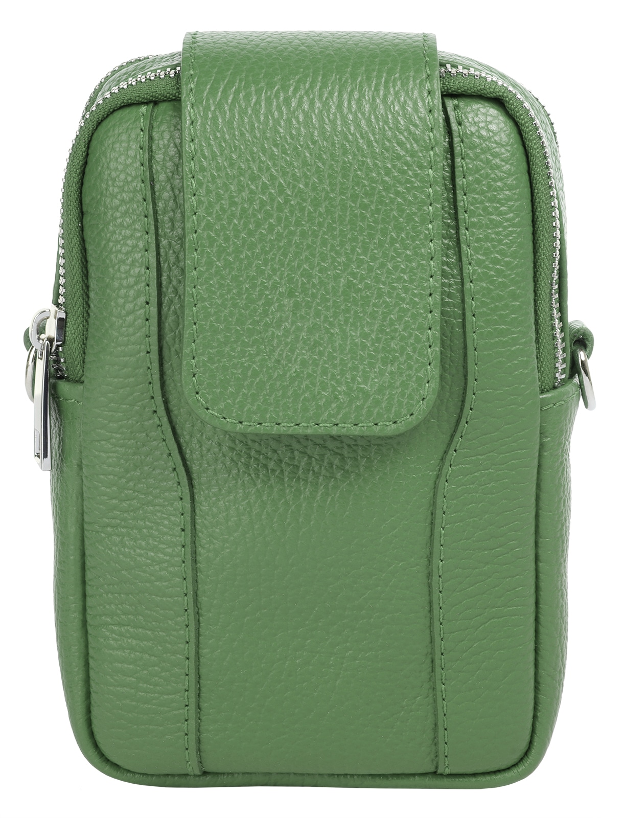 SAMANTHA LOOK Umhängetasche echt Leder, Made in Italy grün