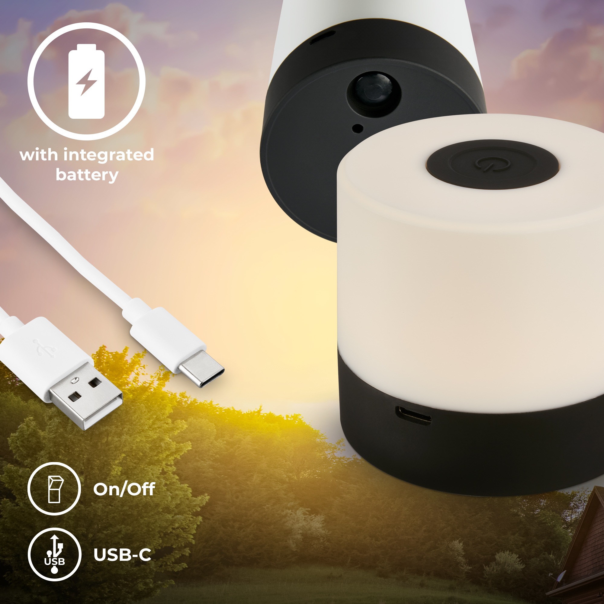 B.K.Licht Außen-Tischleuchte »BKL1590 Kabellose RGB Tischlampe, 4-Stufen Di günstig online kaufen