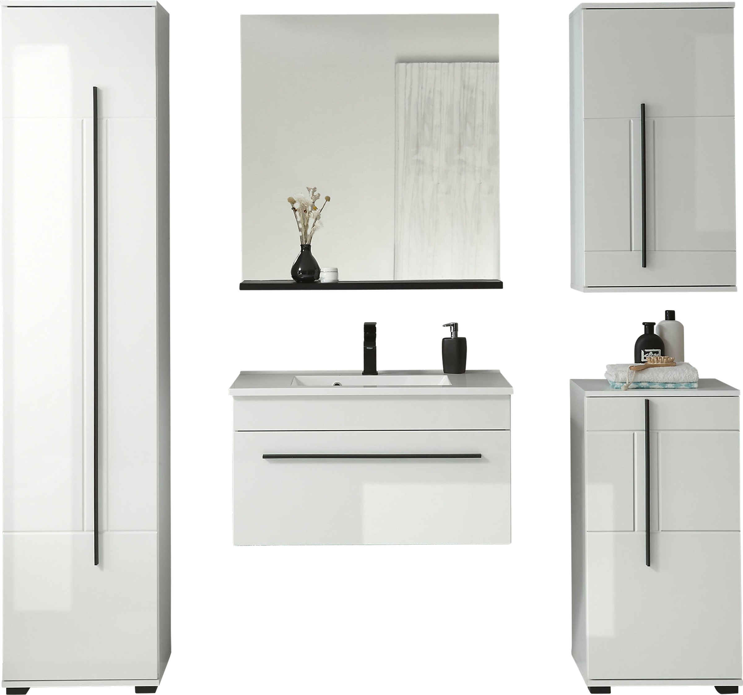 INOSIGN Badmöbel-Set »Cantara, Bad im modernen Design, 5-teiliges Badezimme günstig online kaufen