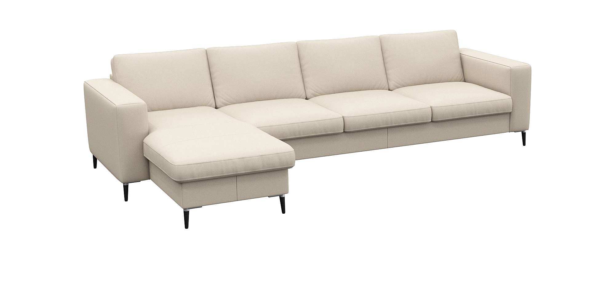 FLEXLUX Ecksofa »Fiore, super Sitzkomfort durch Kaltschaum im Sitz, L-Form« günstig online kaufen