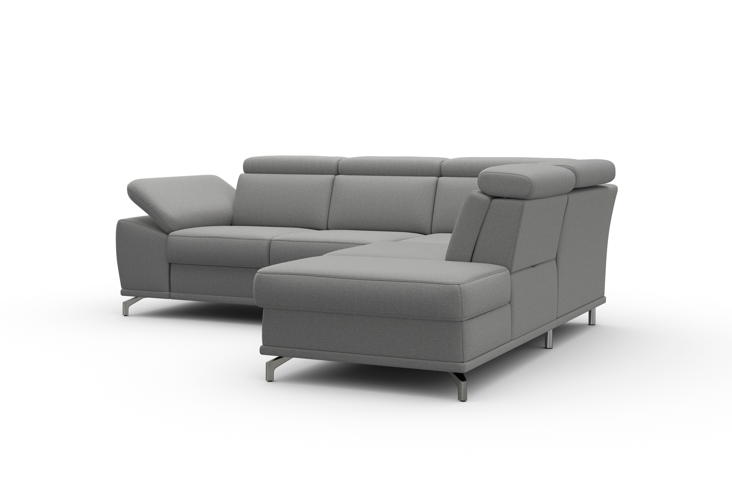 sit&more Ecksofa »Cabrio L-Form, B: 274 cm, mit Sitztiefen-, Arm- & Kopfteilverstellung« 3 Nierenkissen, Federkern, optional Bettfunktion und Stauraum