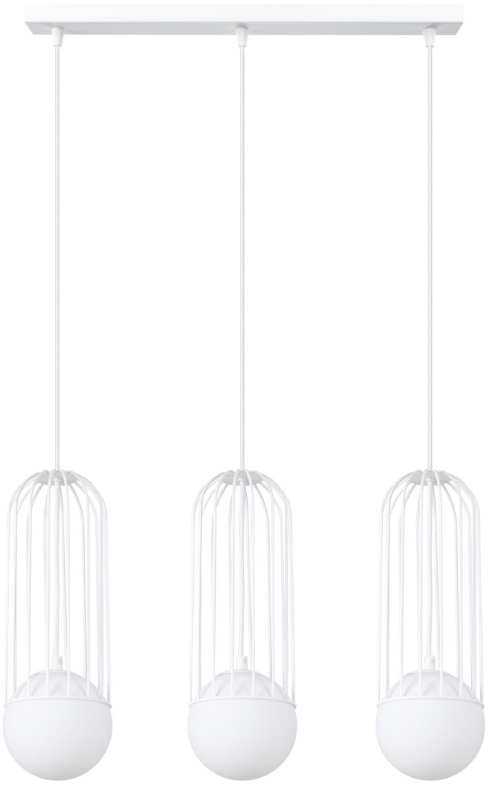 SOLLUX lighting Pendelleuchte »Pendelleuchte BRINA 3L Weiß«, 3 flammig, Leu günstig online kaufen