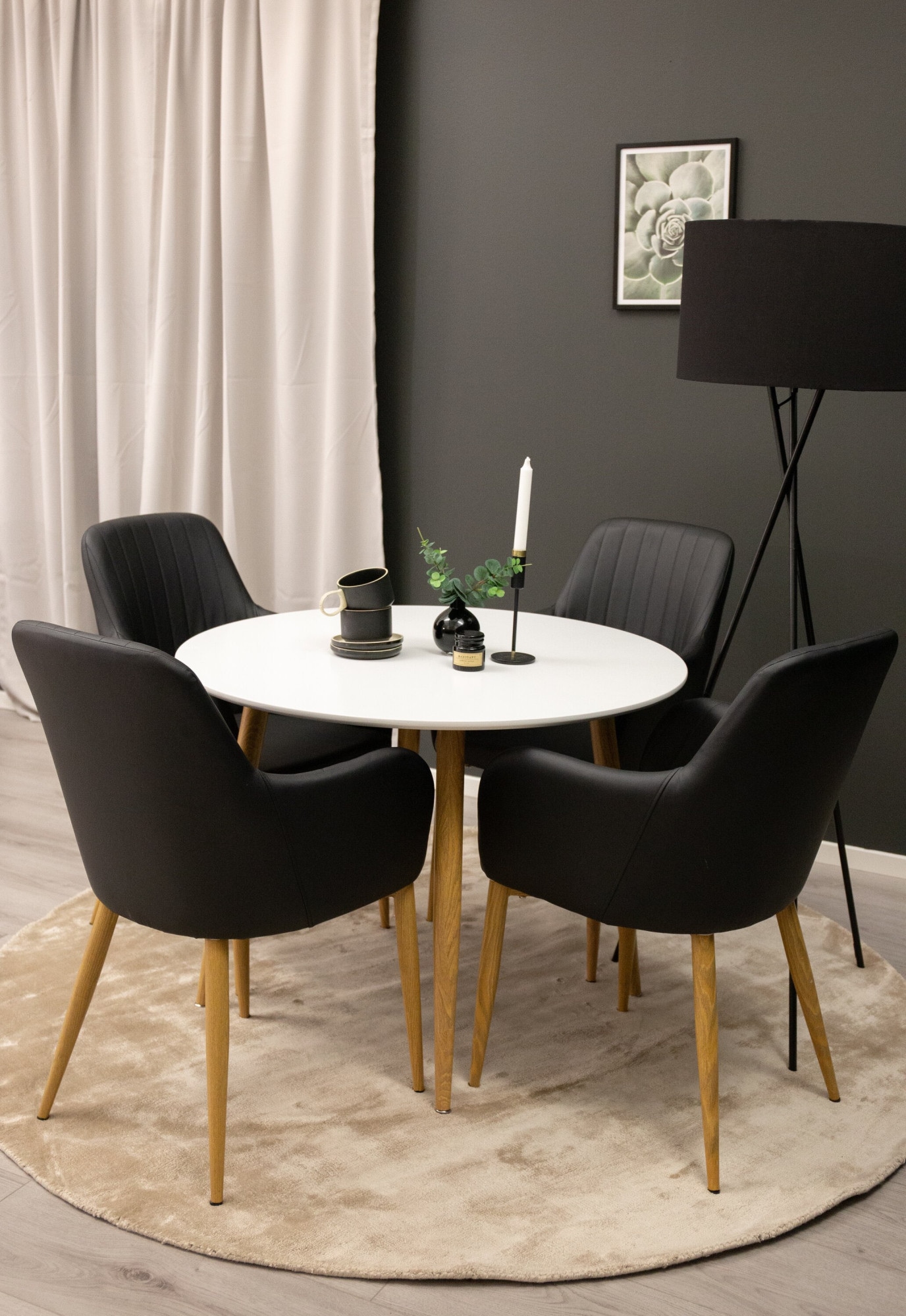 Venture Home Esstisch »Plaza, runder Esstisch, modern & vielseitig, Ø 100 cm« Esszimmertisch, MDF, Stahlbeine, rund, stilvoll, klassisch