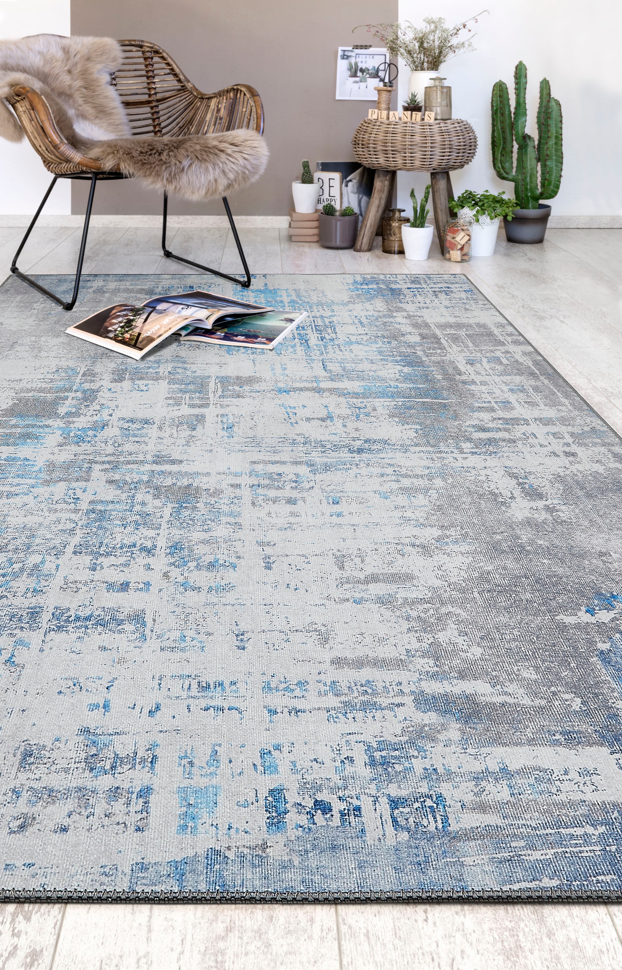 LUXOR living Teppich »Punto 1« rechteckig 5 mm Höhe Kurzflor, bedruckt, modernes Design