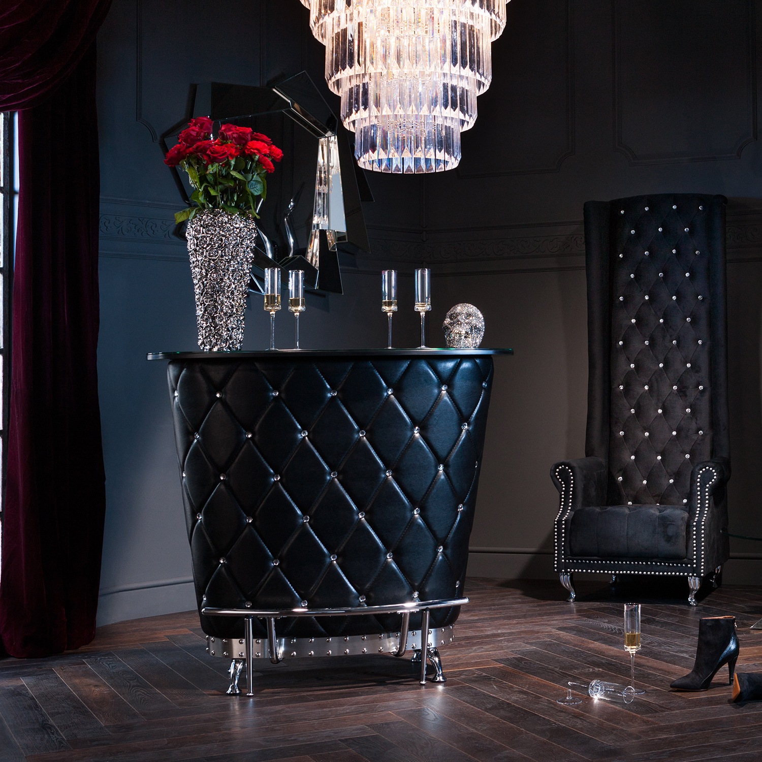 Kare Design Tischvase »Vase Rose Multi Chrom Big« günstig online kaufen