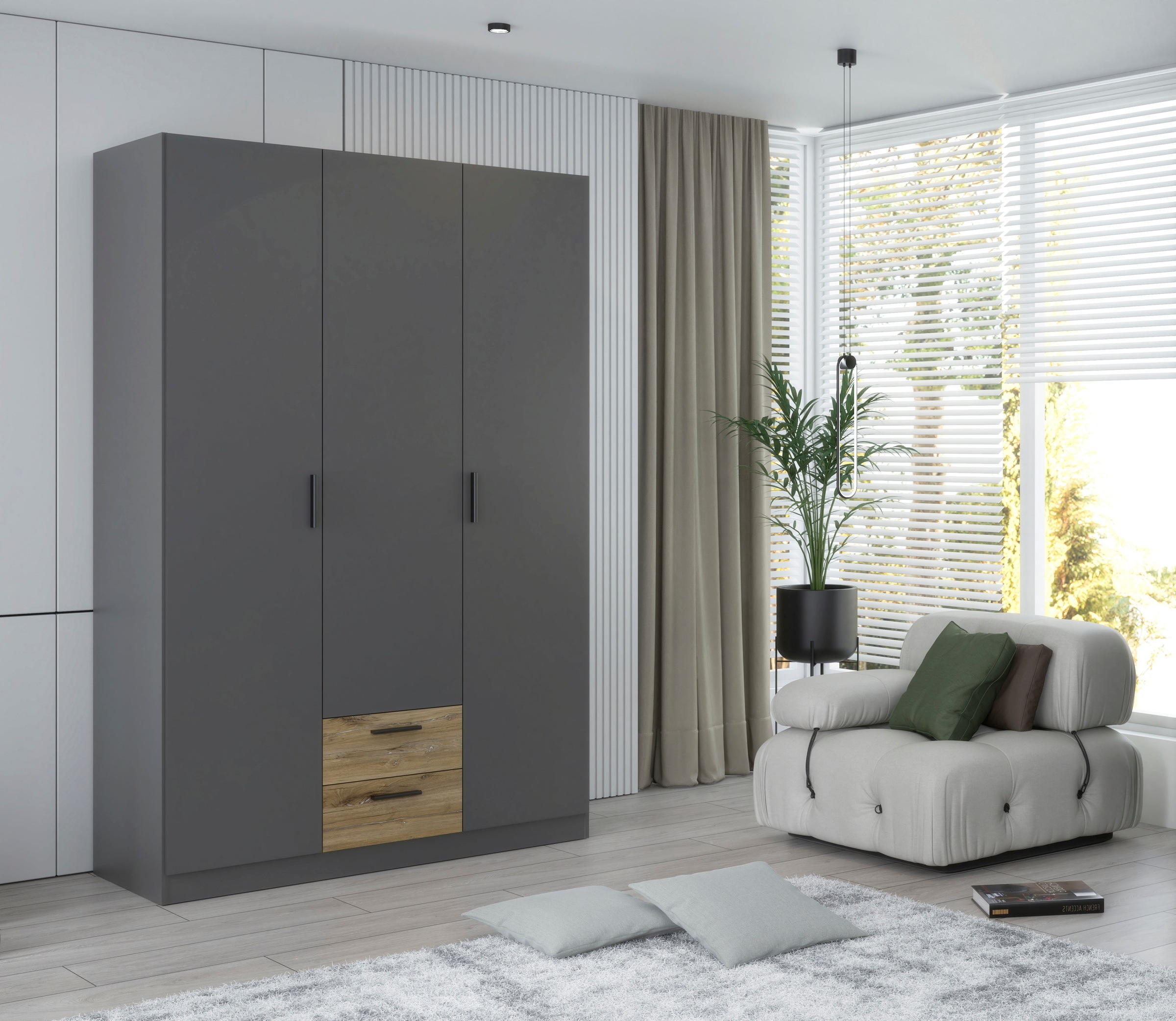 FORTE Drehtürenschrank mit 5 Einlegeböden günstig online kaufen