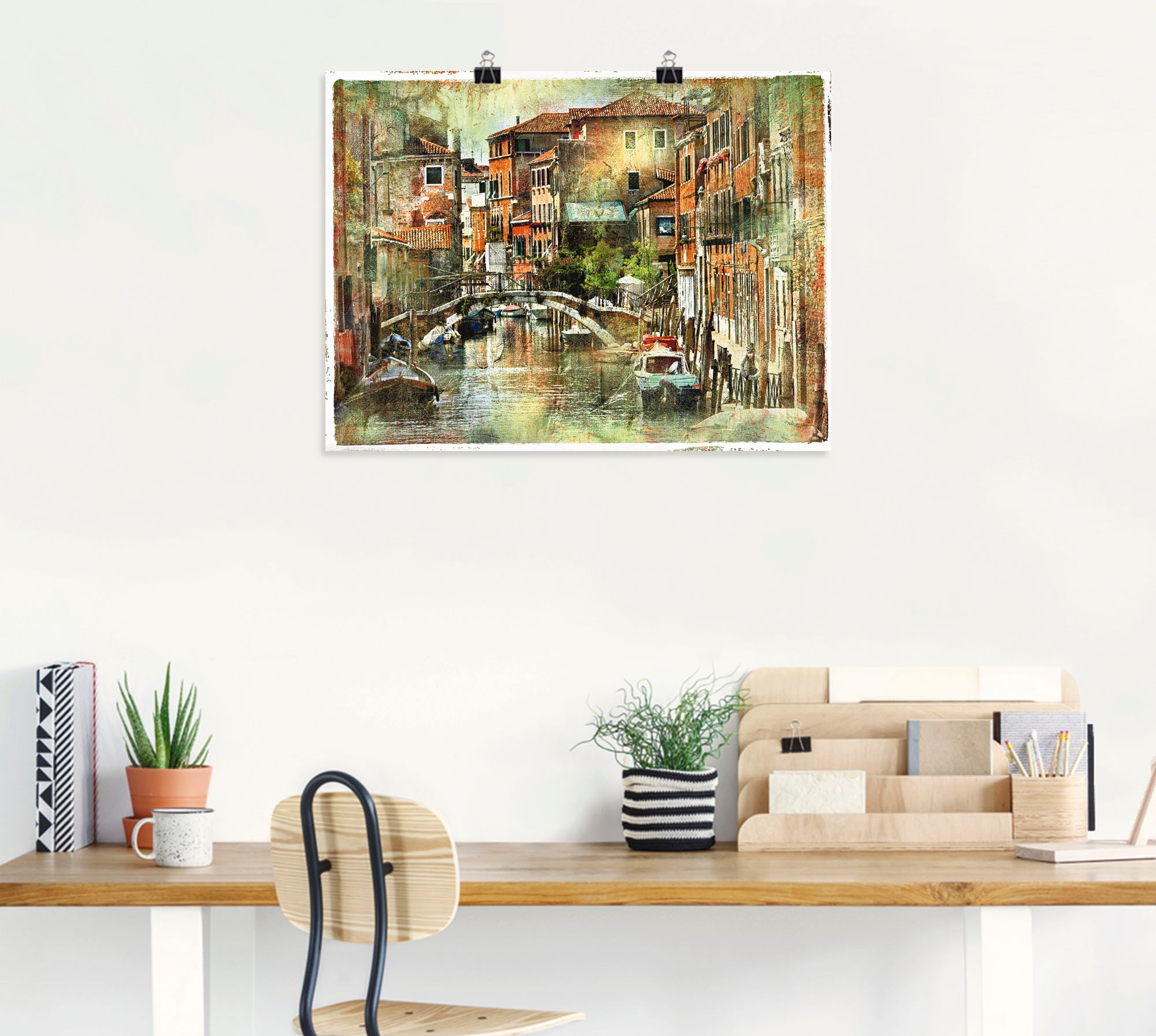 Artland Wandbild »Kanal in Venedig« Italien 1 Stk. tlg. als Leinwandbild, P günstig online kaufen