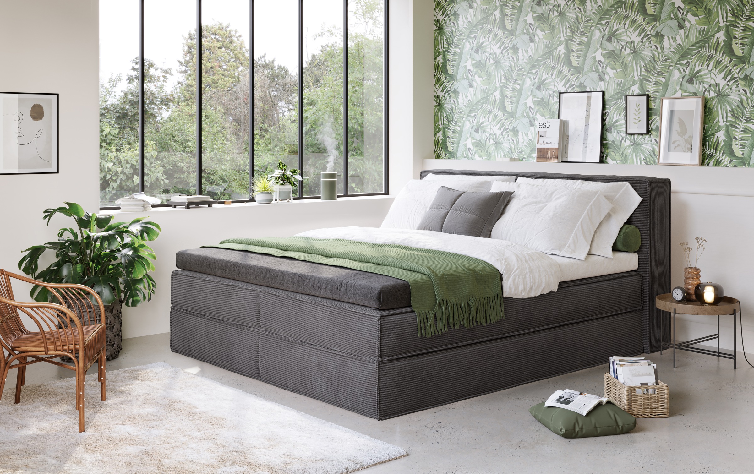 LeGer Home by Lena Gercke Boxspringbett »Addyson«, (Härtegrade H2, H3 und H günstig online kaufen