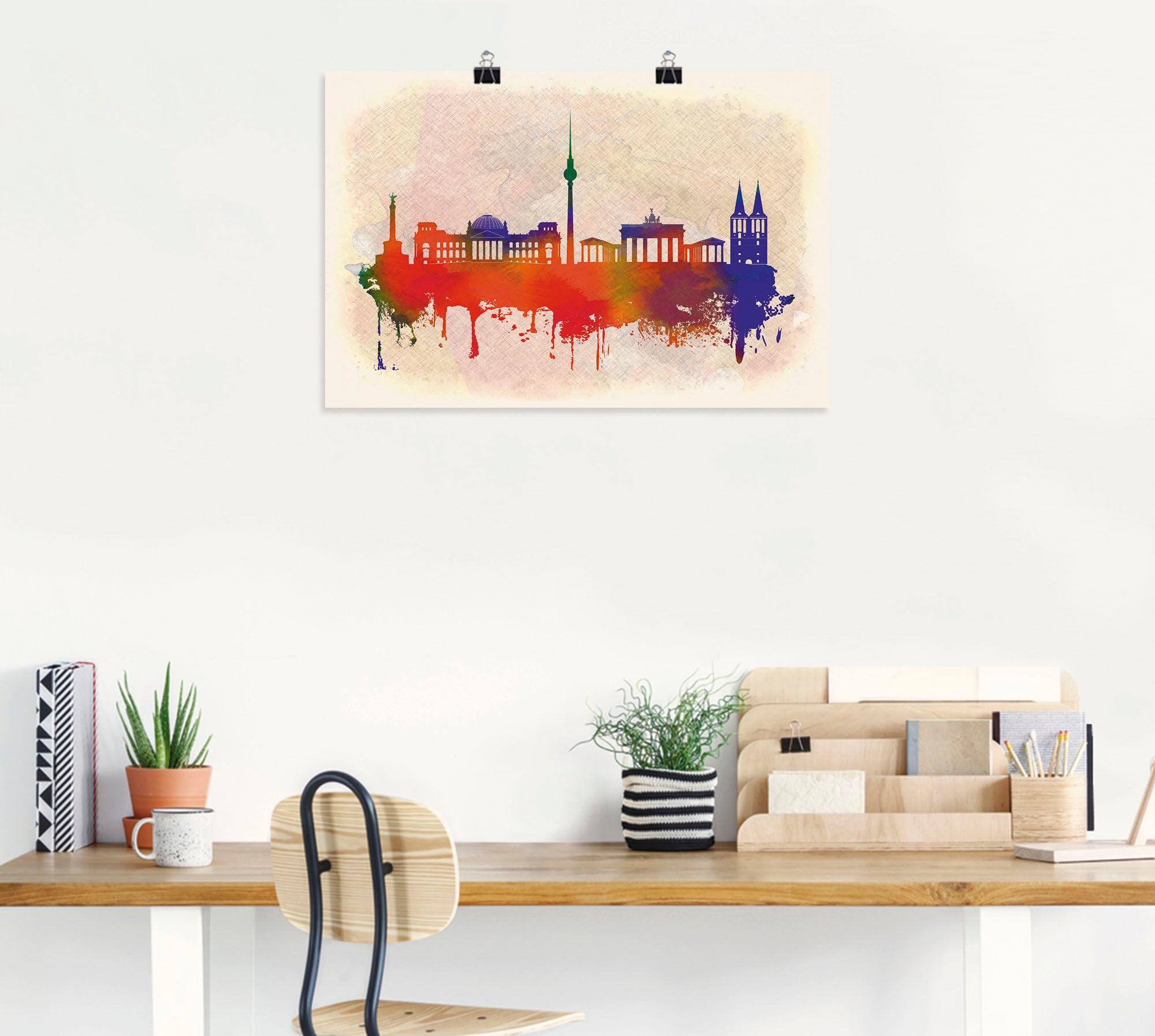 Artland Wandbild »Berlin Deutschland Skyline«, Deutschland, (1 St.), als Al günstig online kaufen