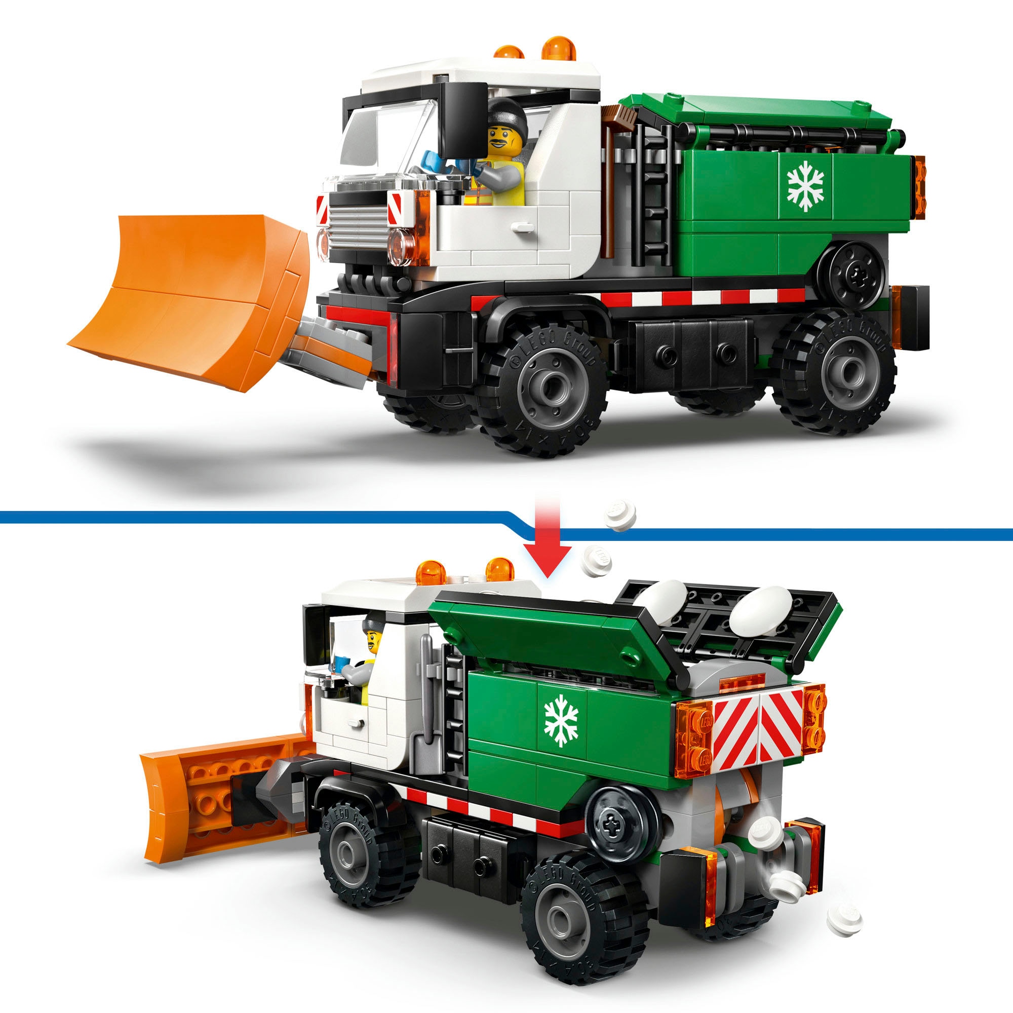 LEGO® Konstruktionsspielsteine »Schneepflug (60490), LEGO City« Made in Europe