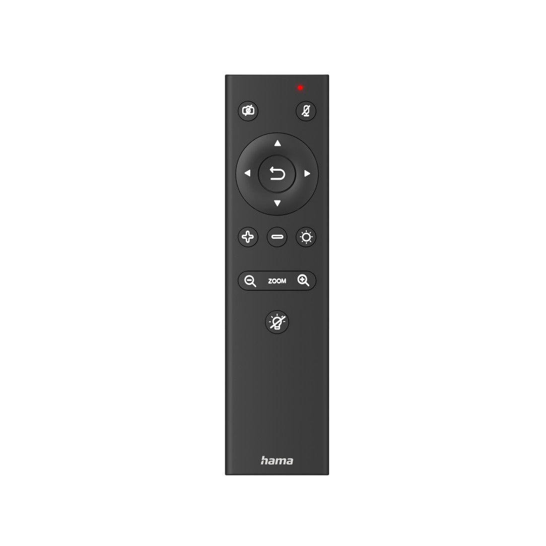 Hama Full HD-Webcam »Webcam mit Licht, Mikrofon, Fernbedienung (PC-Kamera USB, QHD, 2560p)«, QHD, Beleuchtung, Neigbar, Drehbar, Mikrofon, LED Status, Farbe Schwarz