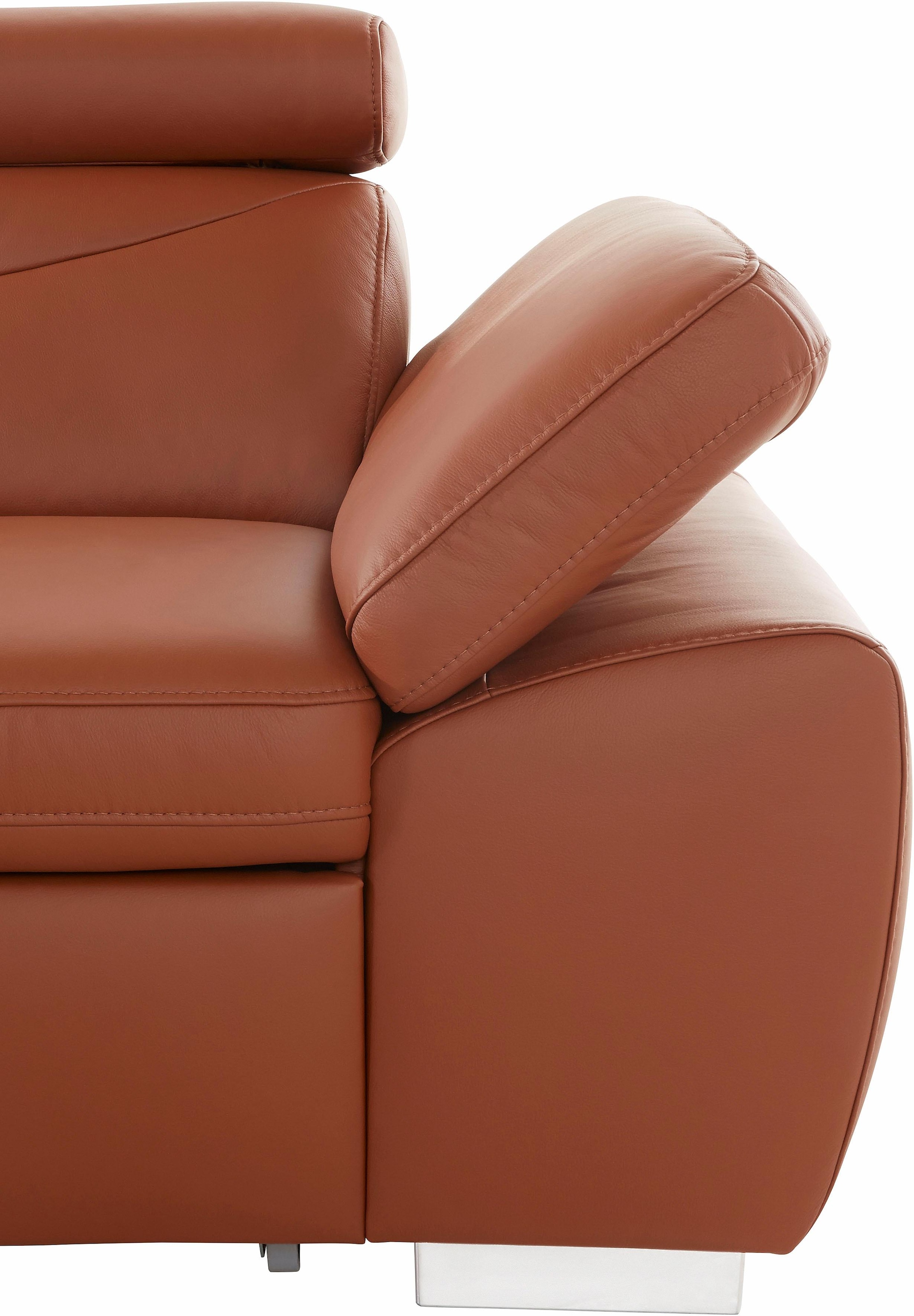 exxpo - sofa fashion Ecksofa »Spring, super bequem und komfortabel mit Armteil- und Kopfteilfunktion«, wahlweise mit Bettfunktion und Bettkasten, L-Form
