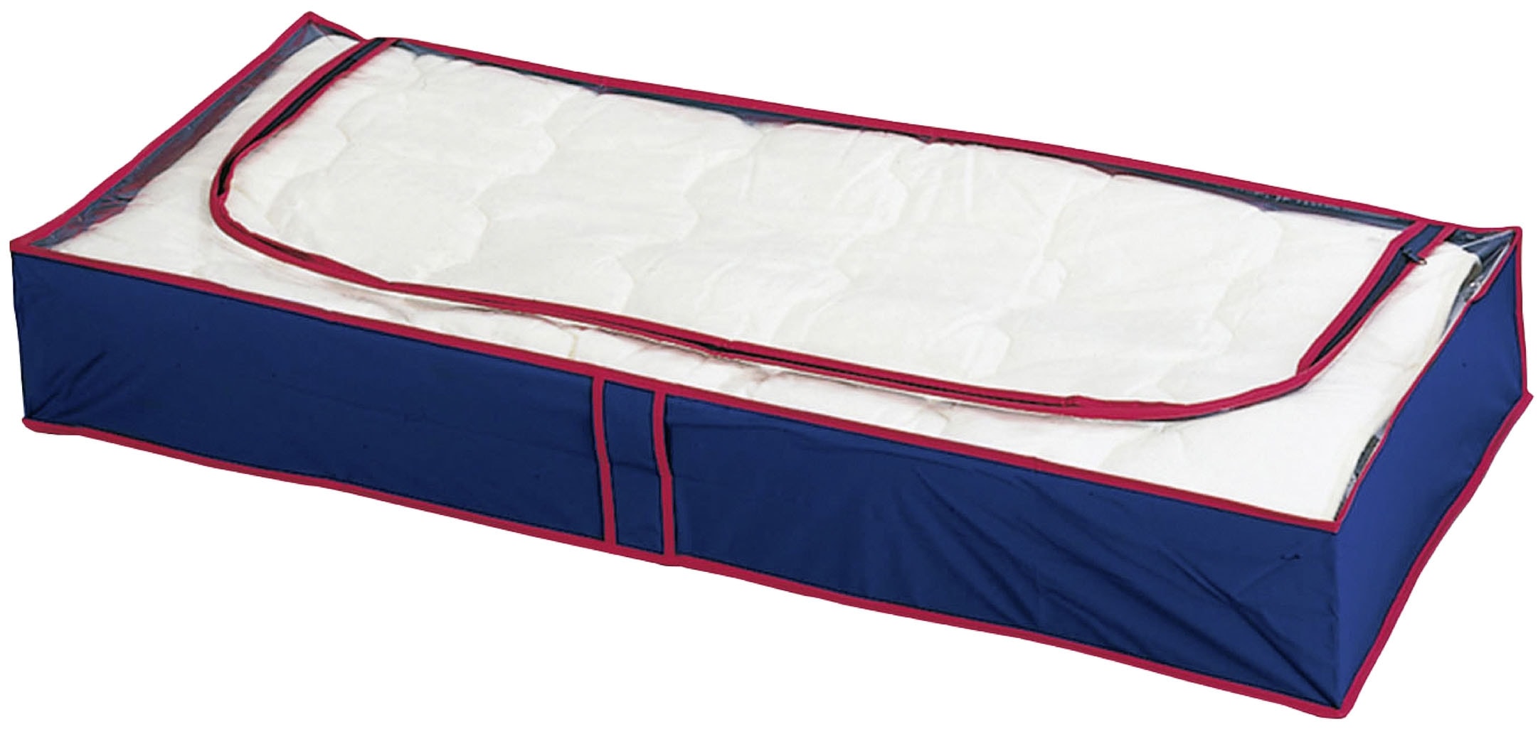 MAXIMEX Unterbettkommode »Blau-Rot« Aufbewahrungsbox für Kleidung, platzsparend, Schutz vor Staub & Motten blau-rot