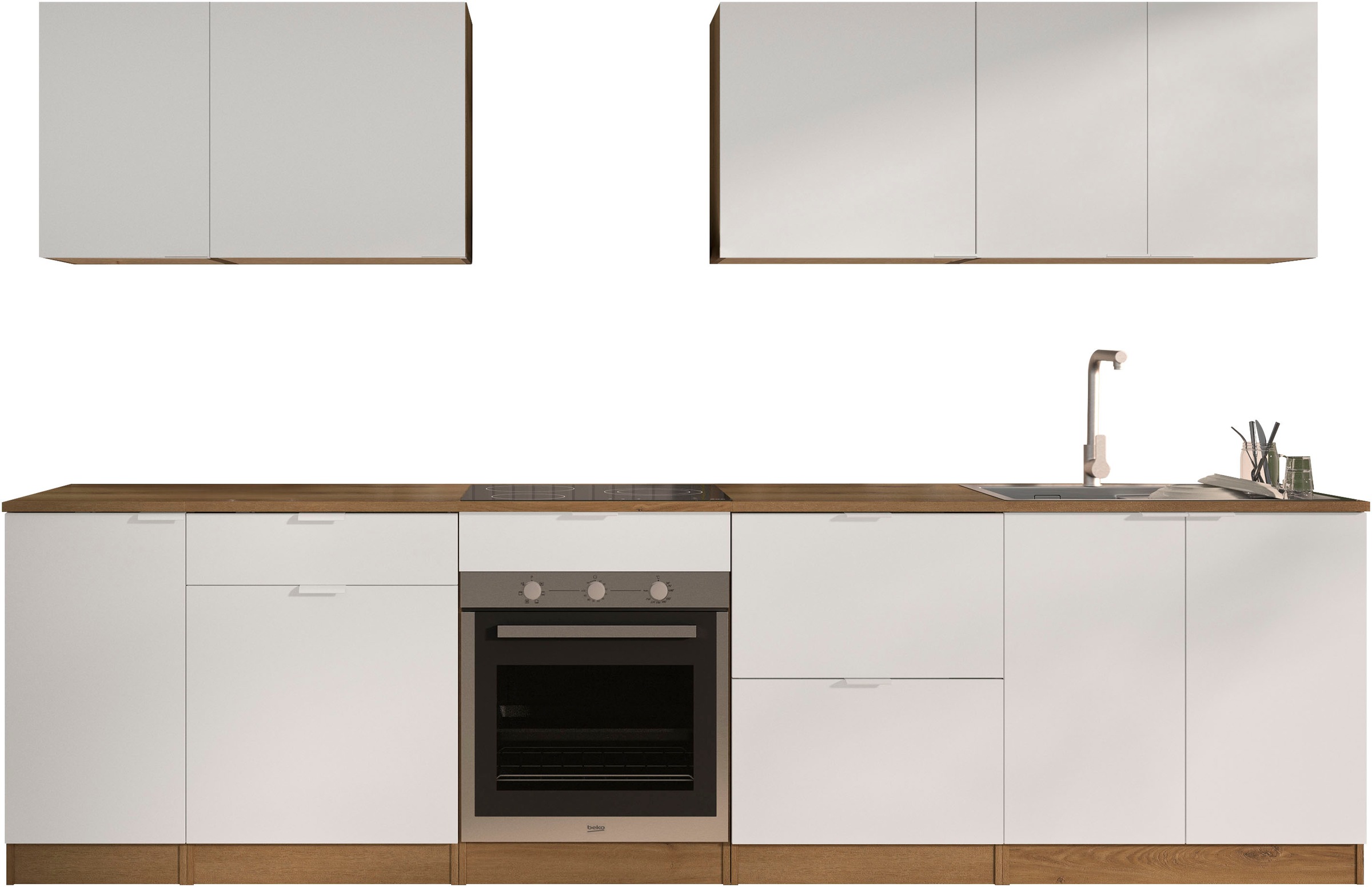 Gami Küchenzeile »300 cm breit EDEN ohne E-Geräte« mit melaminbeschichteter günstig online kaufen