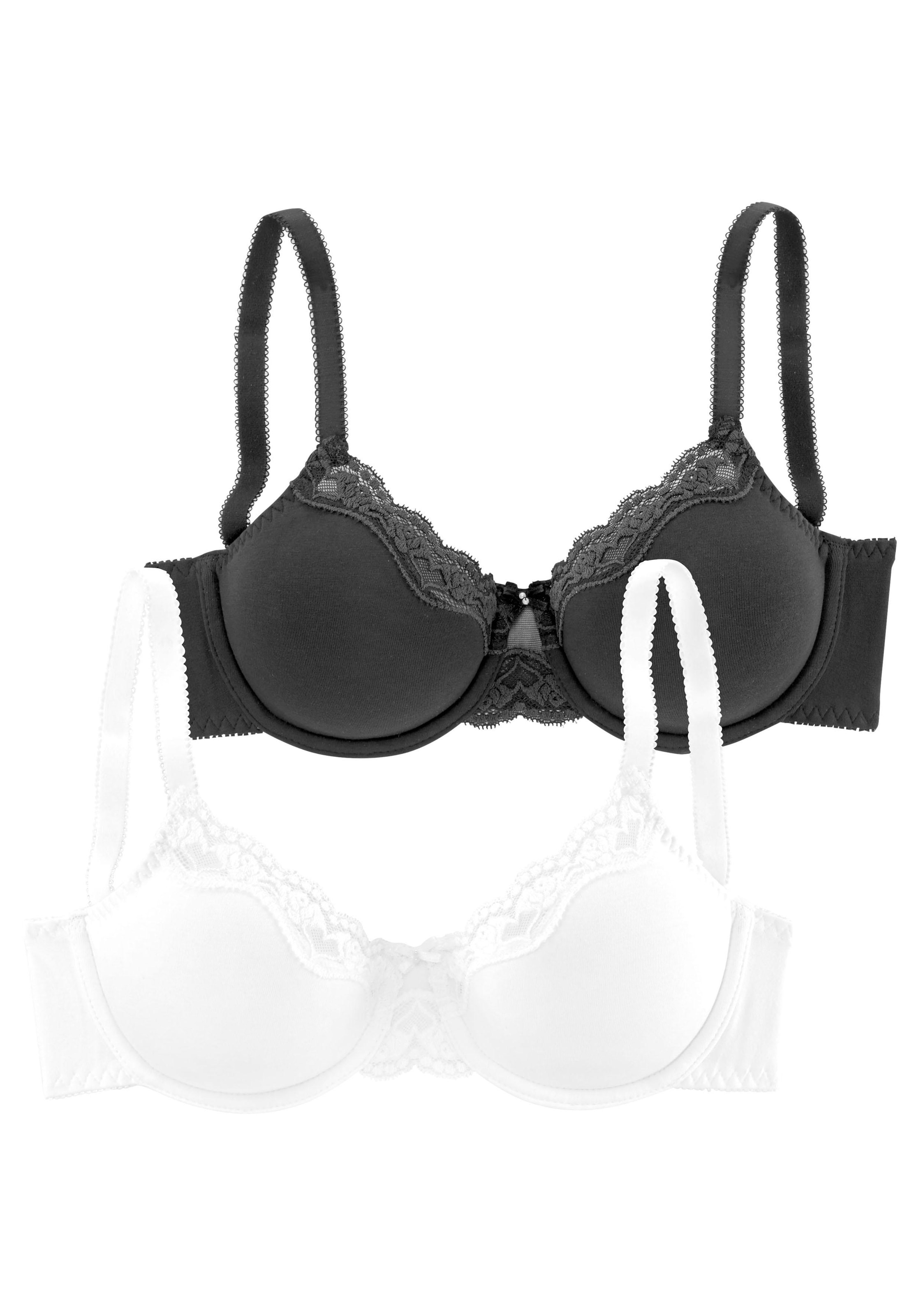 Dessous Basic 2 kaufen Bügel-BH, online Jacquardspitze, zarter Stück), (Packung, petite fleur mit