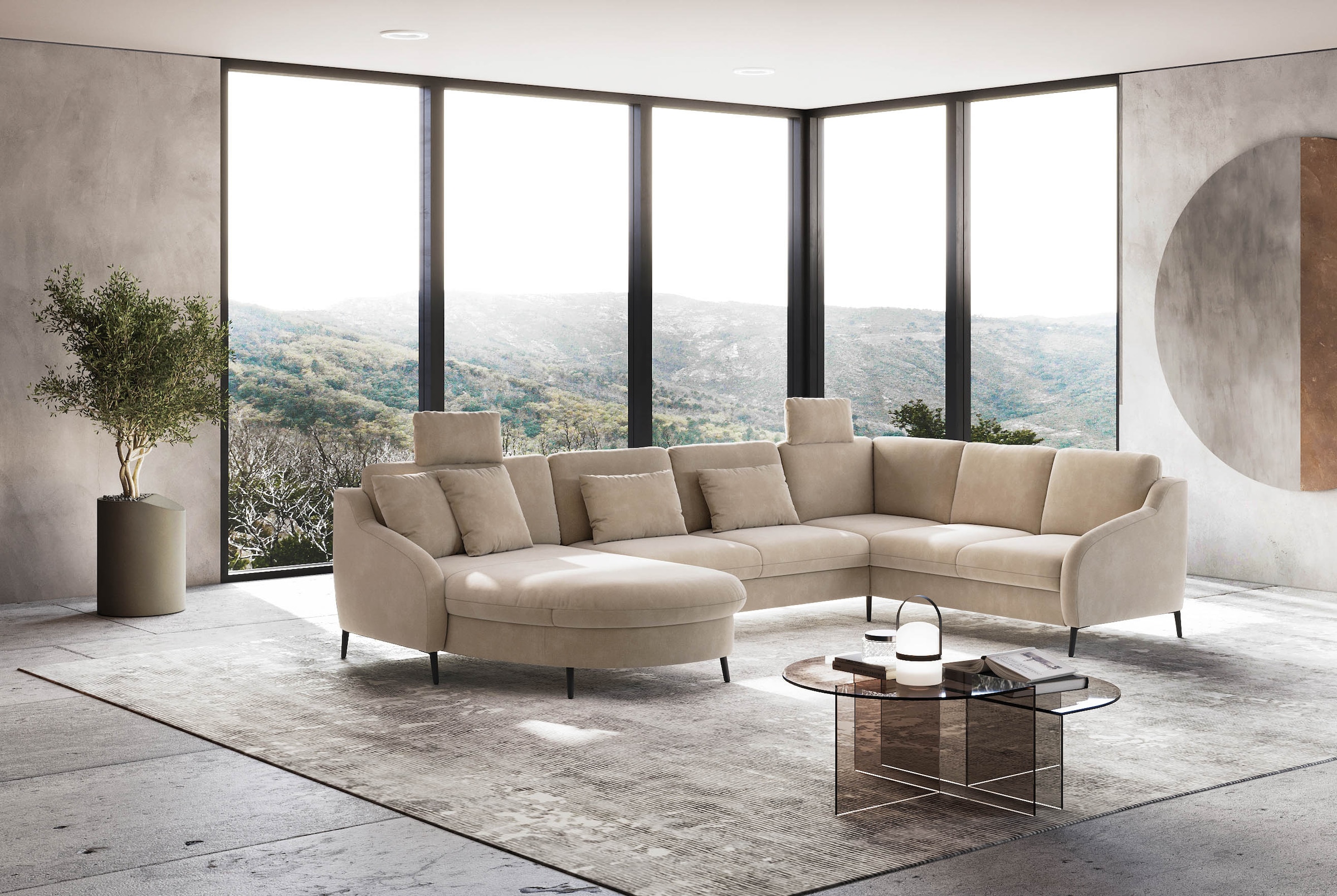 sit&more Wohnlandschaft »Soul U-Form«, wahlweise mit Bettfunktion und Schubkasten
