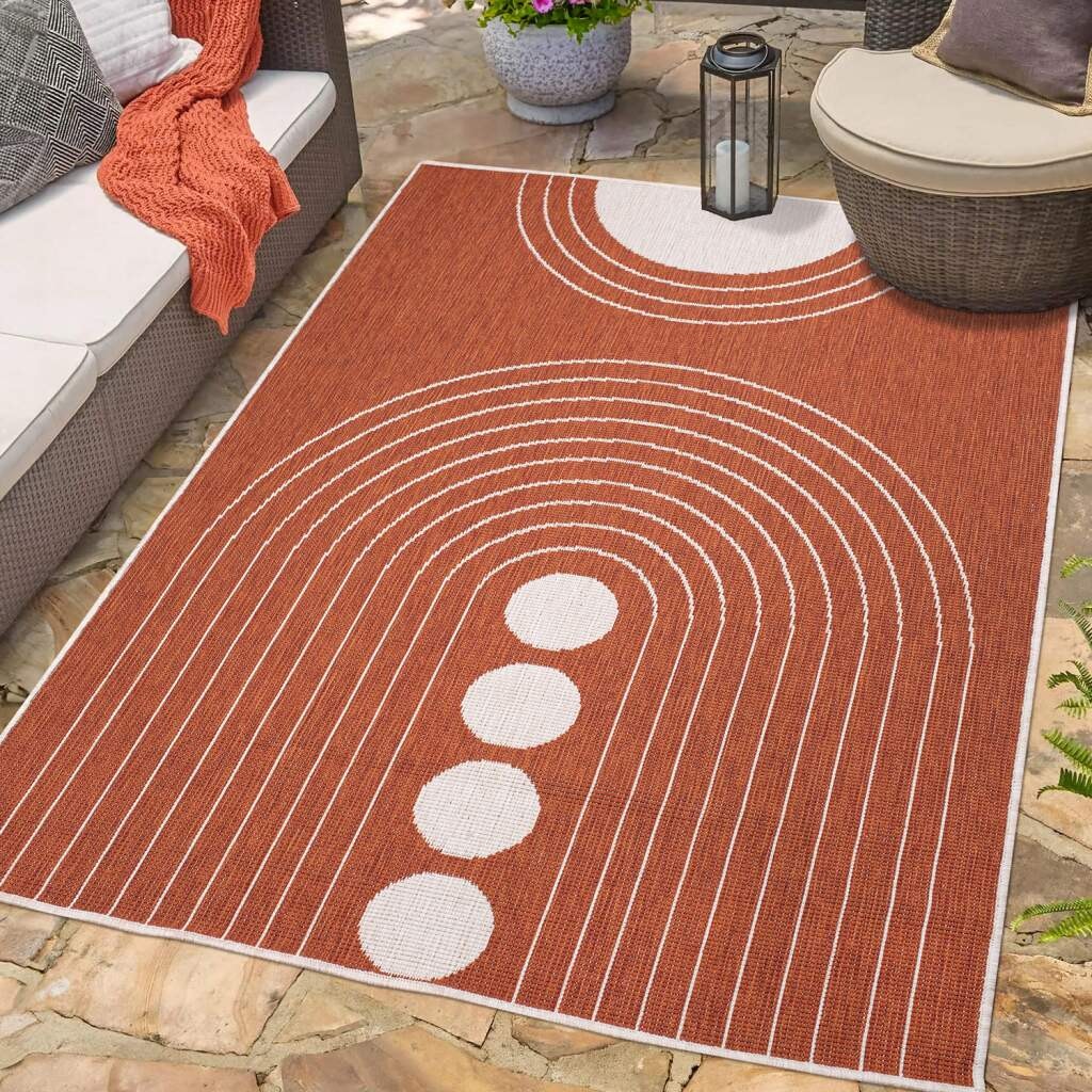 Carpet City Outdoorteppich »DUO RUG 5739«, rechteckig, 5 mm Höhe, Wendeteppich Wetterfest In- & Outdoor, Balkon, Terrasse, Wohnzimmer