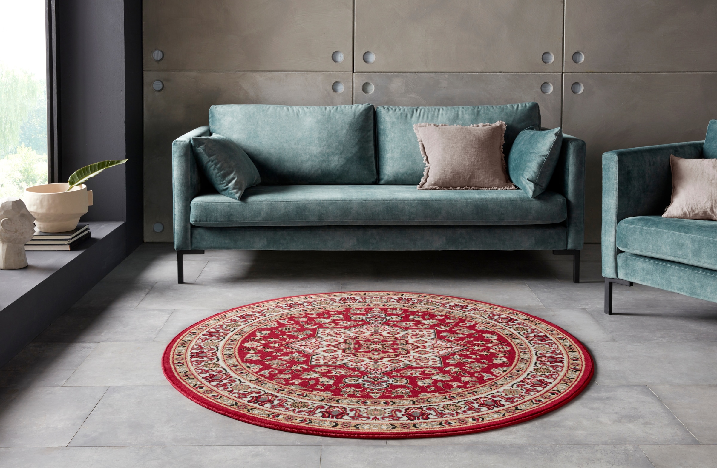 HANSE Home Teppich »Parun Täbriz«, rund, 9 mm Höhe, Kurzflor, Orient, Teppi günstig online kaufen