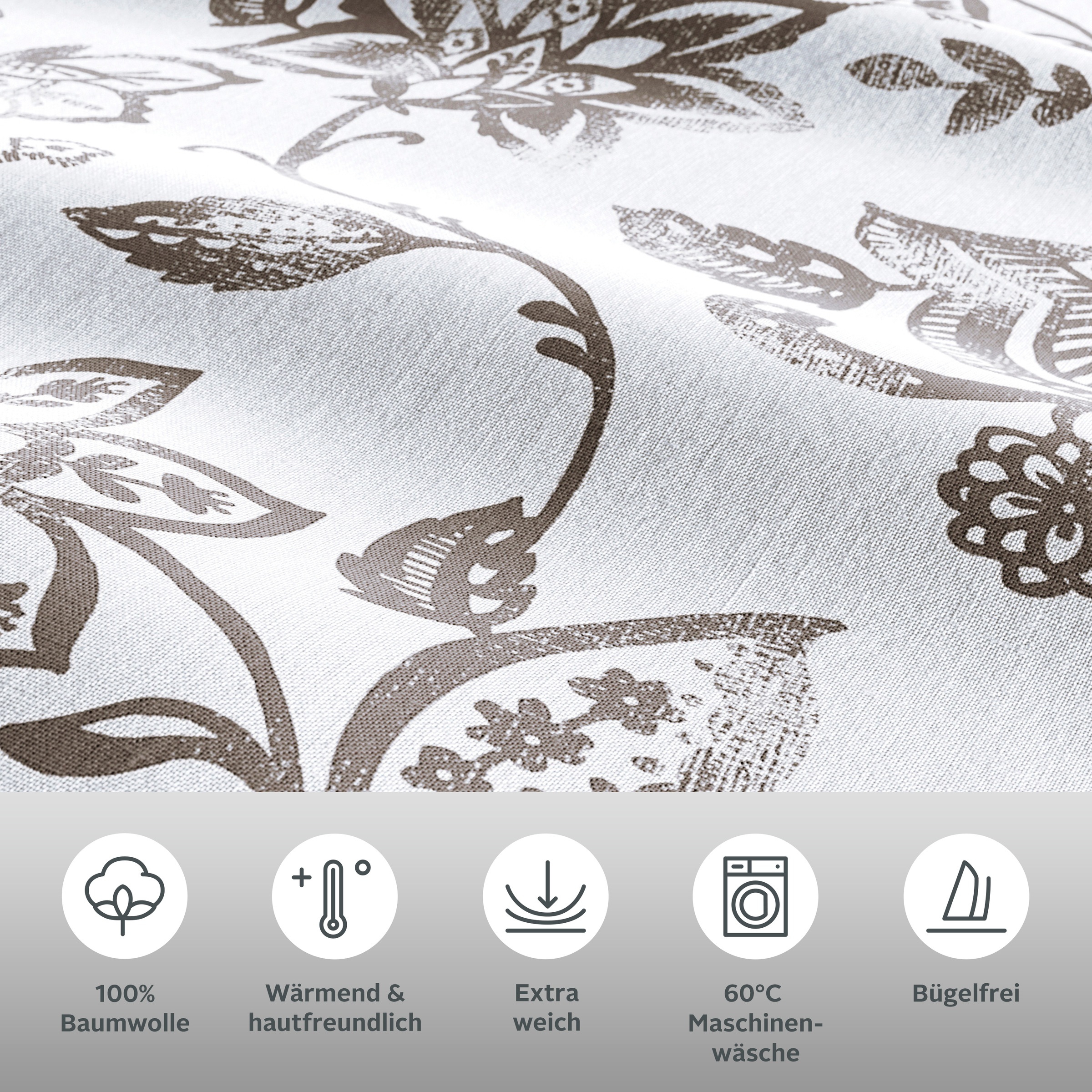 andas Bettwäsche »Nordby«, Bettwäsche aus Baumwolle, skandinavisches Design, ab Größe 135x200 cm
