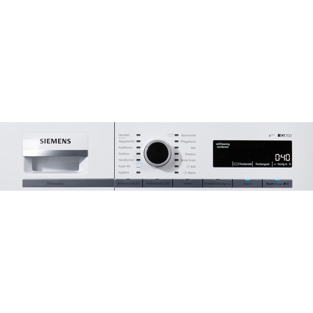 SIEMENS Wärmepumpentrockner »WT47W5W0«, iQ700, 8 kg
