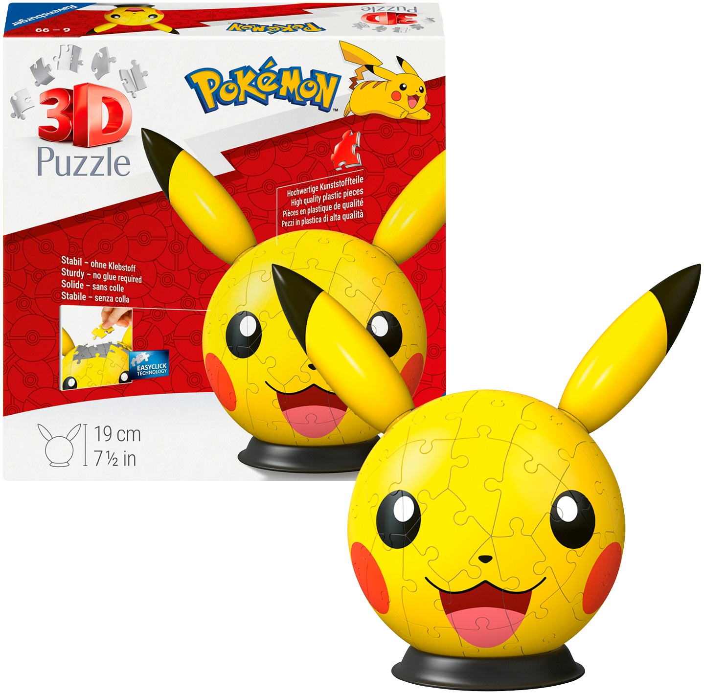 Ravensburger Puzzleball »Pokémon Pikachu mit ansteckbaren Ohren« Made in Europe