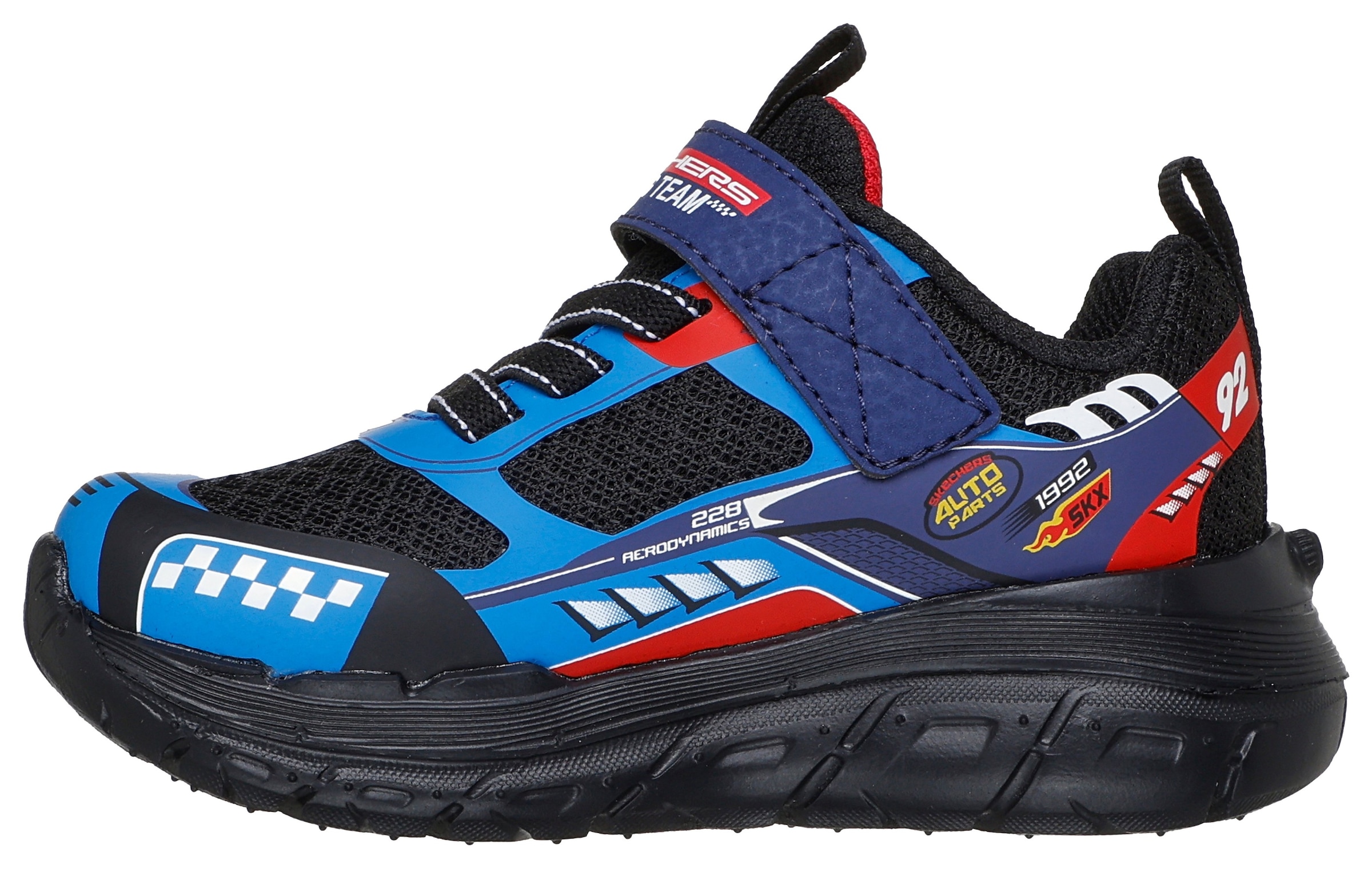 Skechers Lauflernschuh »SKECH TRACKS«, Sneaker mit vielen coolen Prints, Größenschablone zum Download