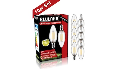 BLULAXA LED-Filament »Retro Multi«, E14, 10 St., Warmweiß, 10er-Set, Promotion-Pack... kaufen