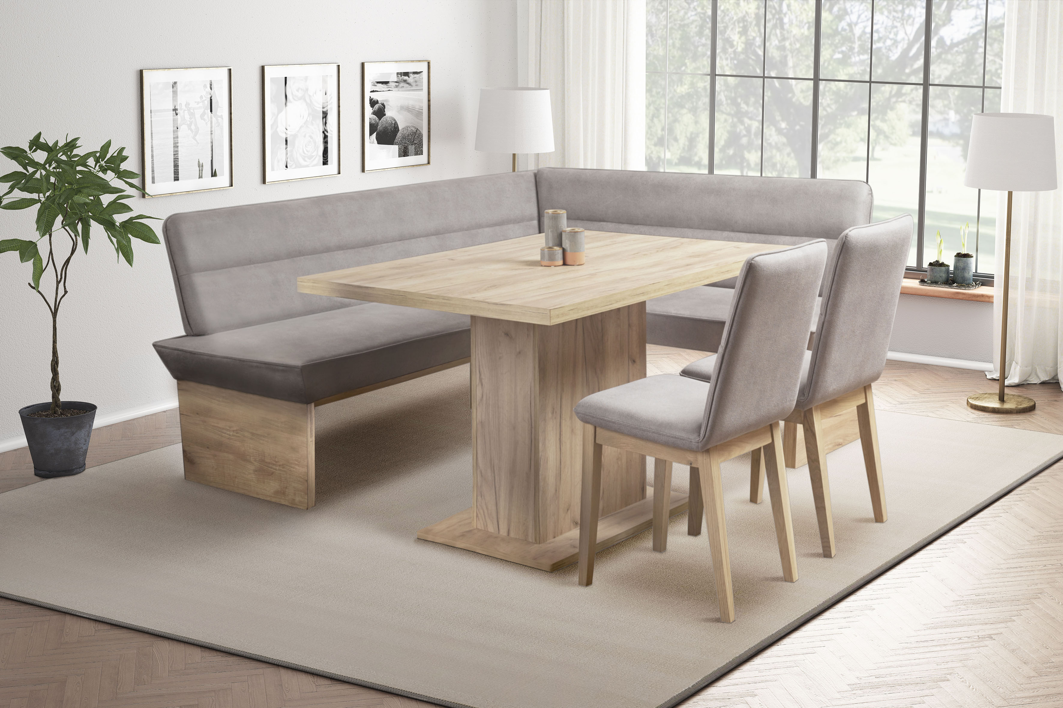 Home affaire Eckbankgruppe »Beluna + Cross Essecke Sitzgruppe Eckbank Küche günstig online kaufen