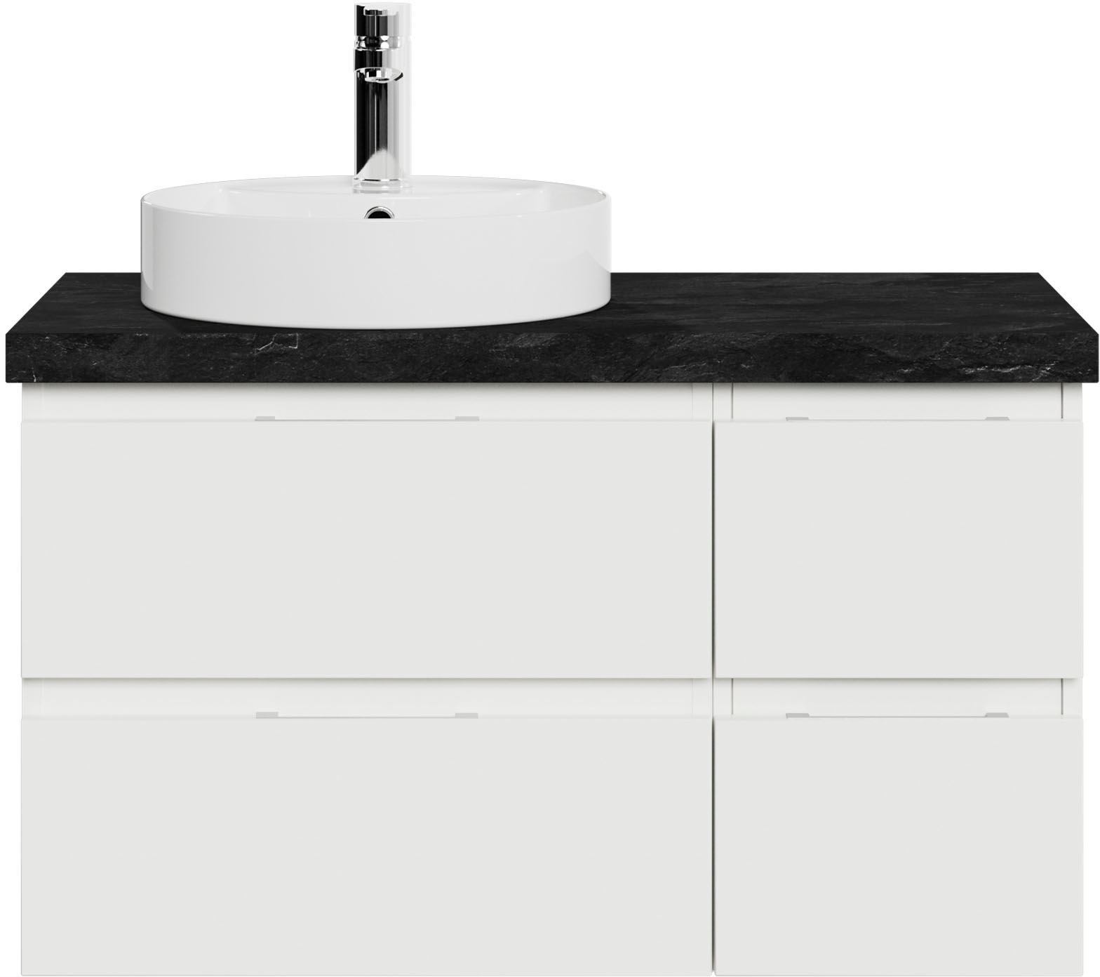 Saphir Waschtisch »Serie 4035 Keramik-Aufsatzbecken mit Unterschrank, 88 cm günstig online kaufen