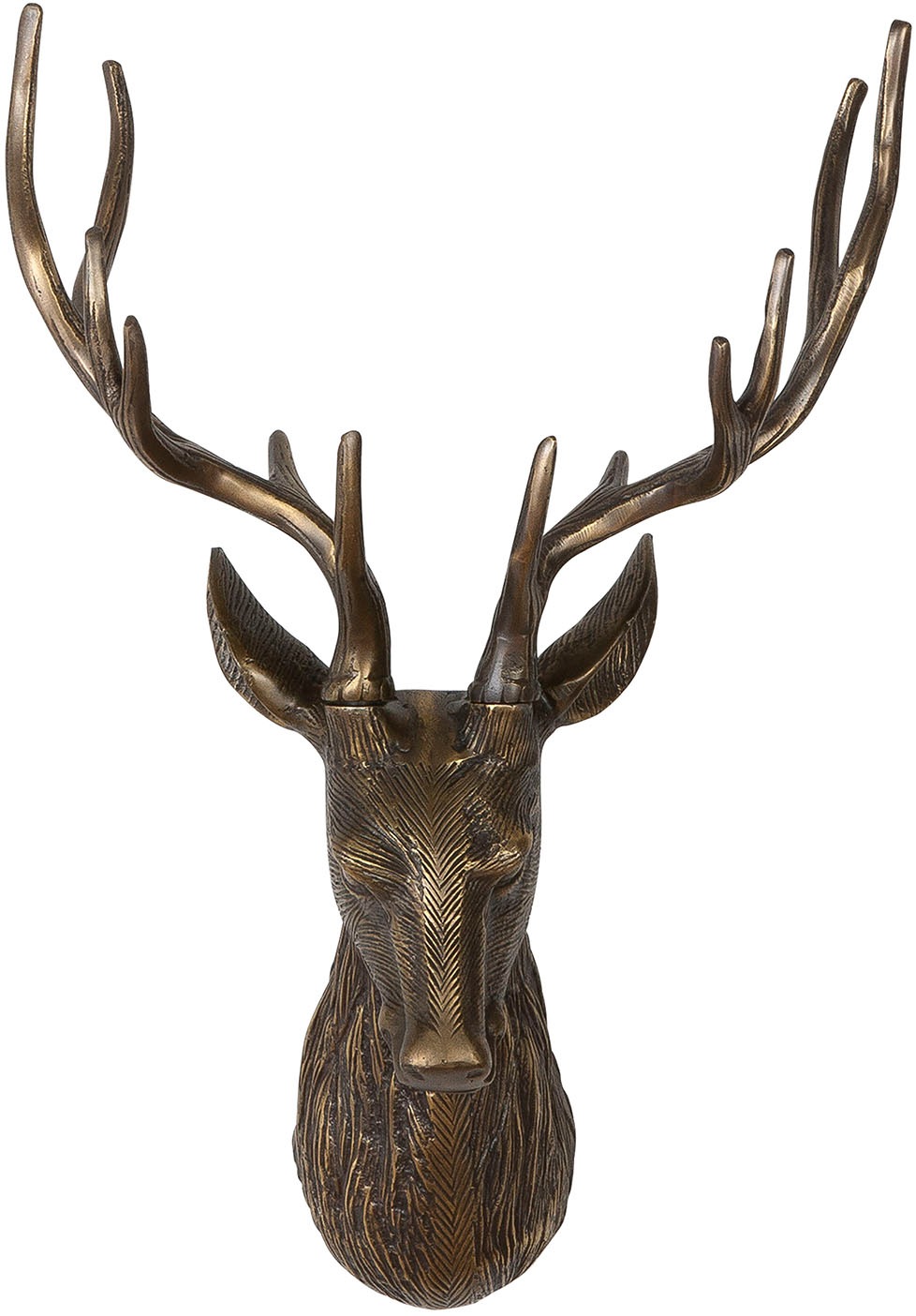 GILDE Dekogeweih »Wandobjekt Hirsch Liam bronzefarben H. 55 cm« günstig online kaufen