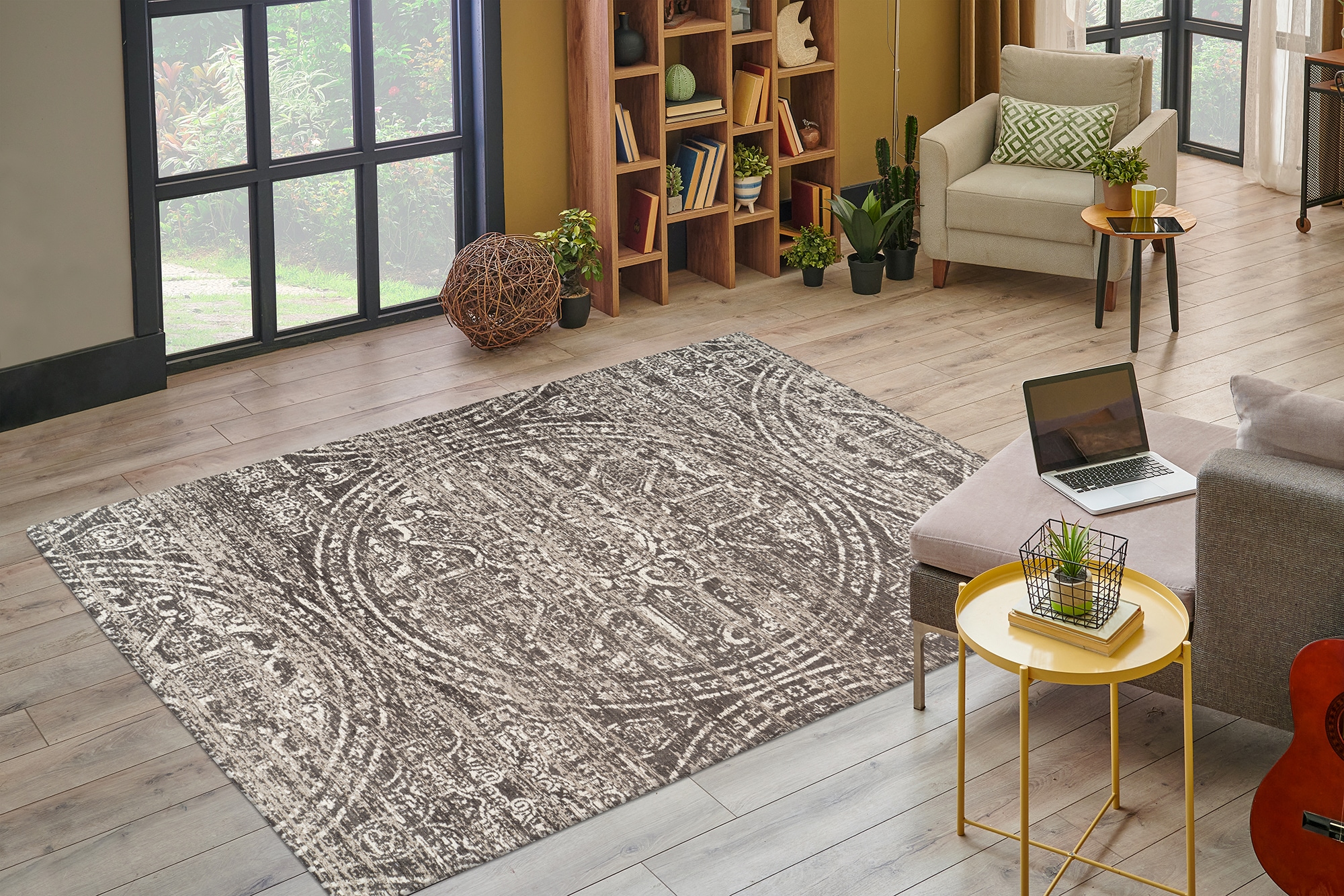 Kayoom Teppich »Davis 425«, rechteckig, 12 mm Höhe, edles Design, pflegeleicht, neutrale Farben