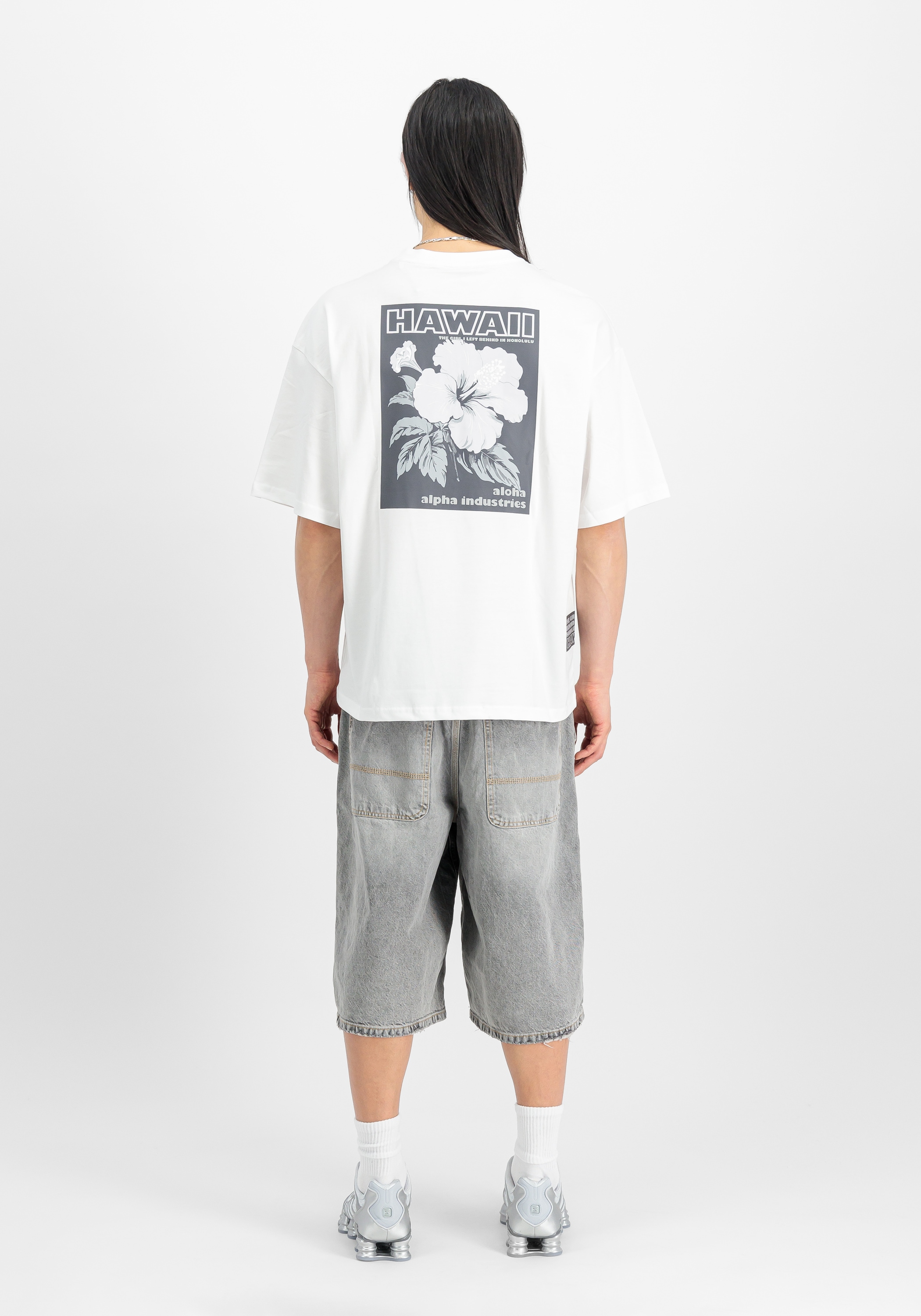 Alpha Industries T-Shirt »Alpha Industries Men - T-Shirts Aloha Flower Backprint T-Shirt«