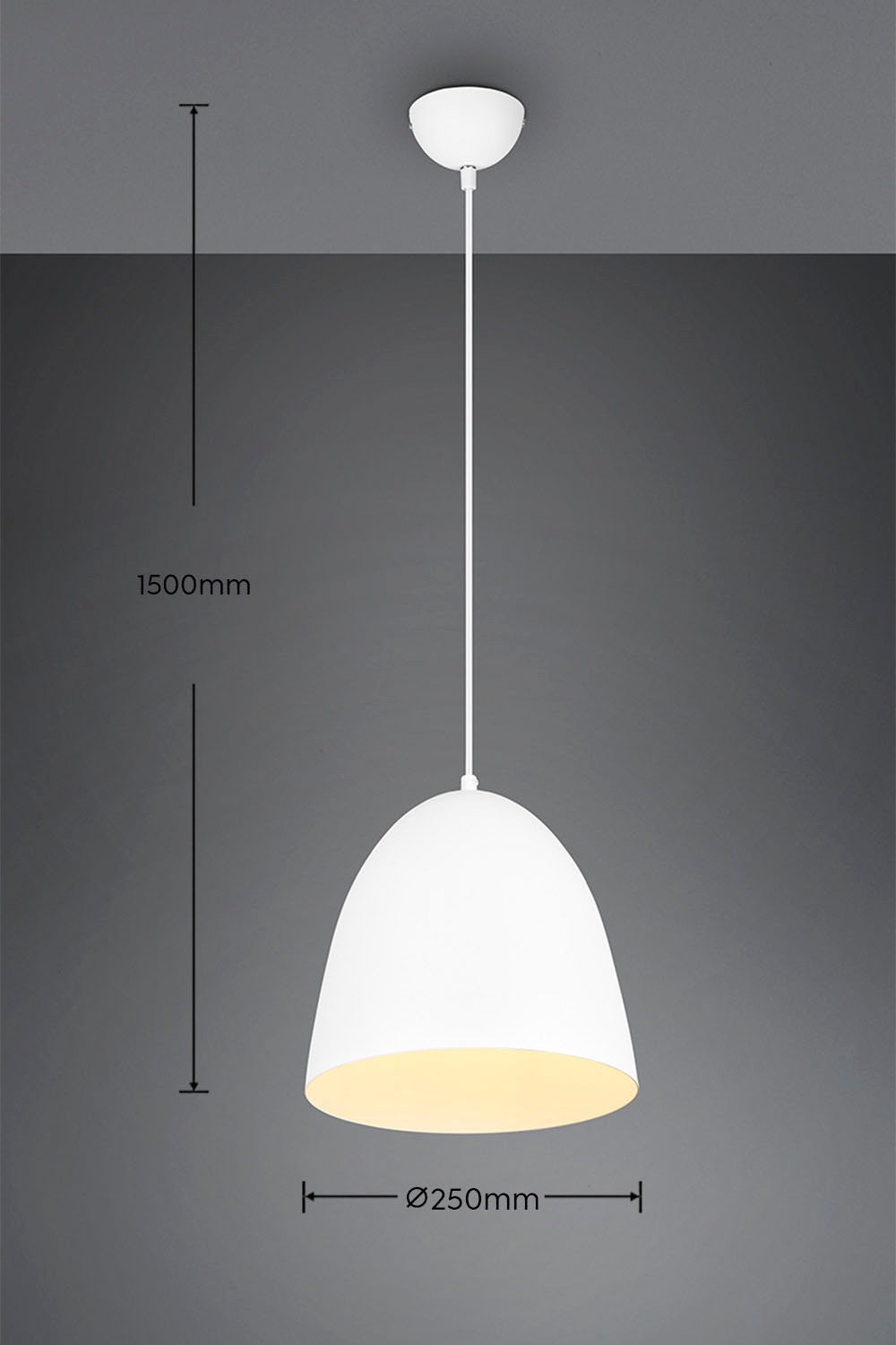 REALITY Leuchten Pendelleuchte »Tilda«, 1 flammig, Leuchtmittel E27 | ohne Leuchtmittel, elegante Hängelampe, max 150cm höhenverstellbar, exkl 1xE27 max 40W