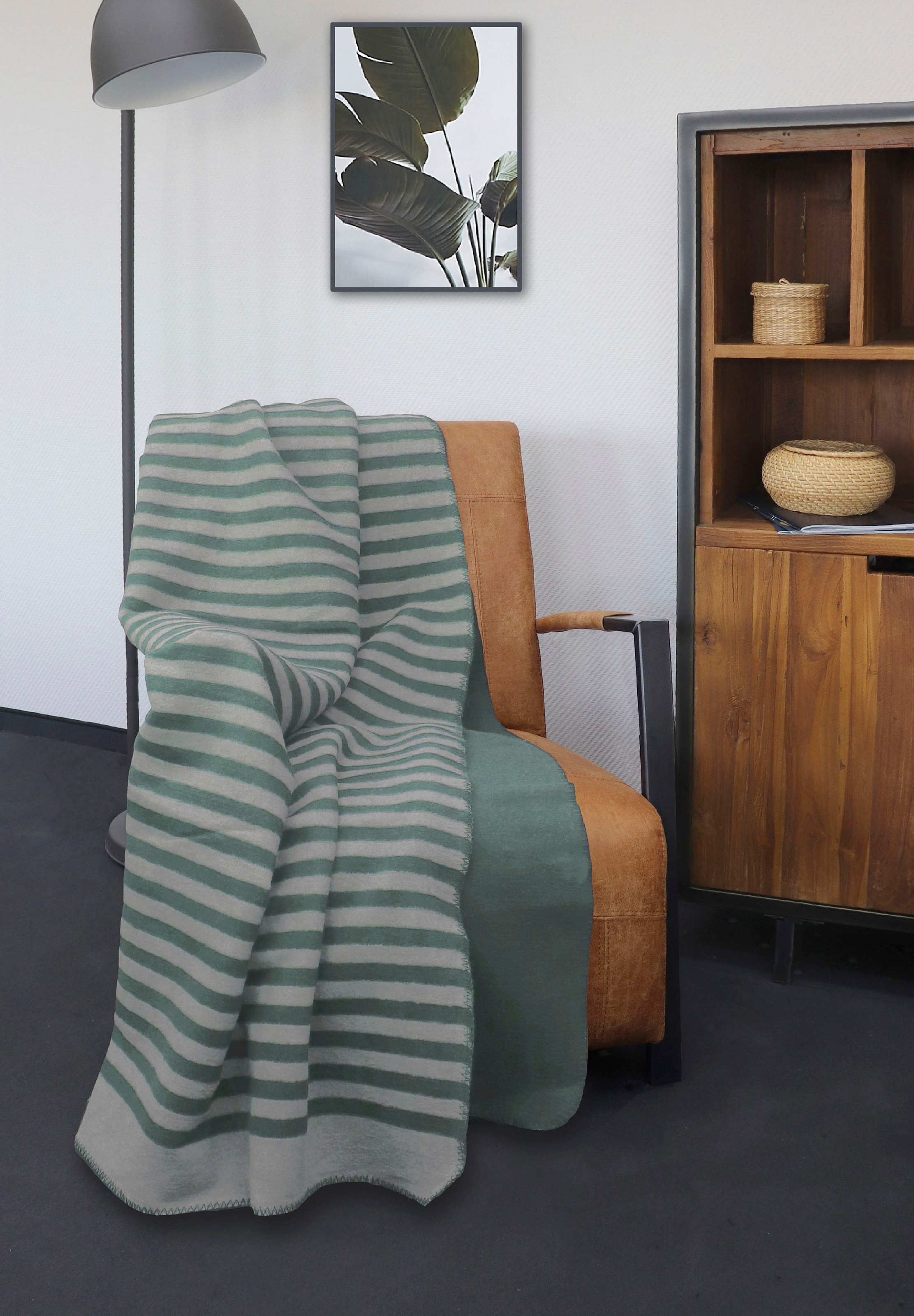 Biberna Wohndecke »Aras« weiche Wohndecke mit Wendefunktion und Melangeoptik, Made in Germany