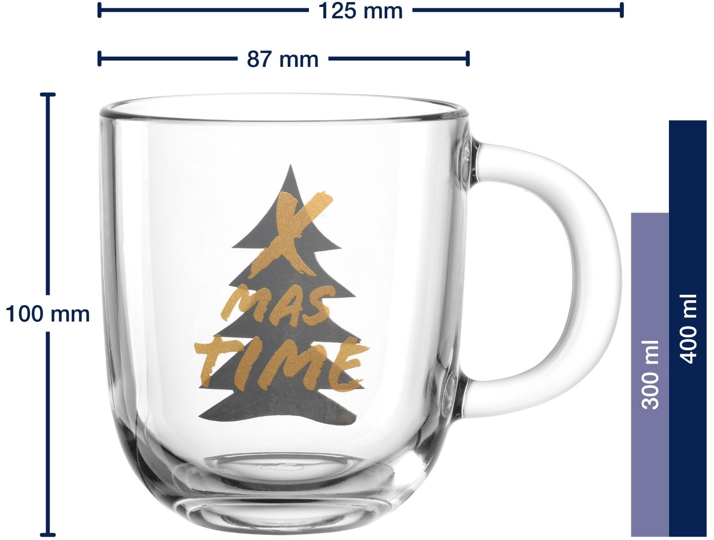 LEONARDO Tasse »SILENZIO mit Spruch«, (1 tlg.), -X MAS TIME-, 400ml