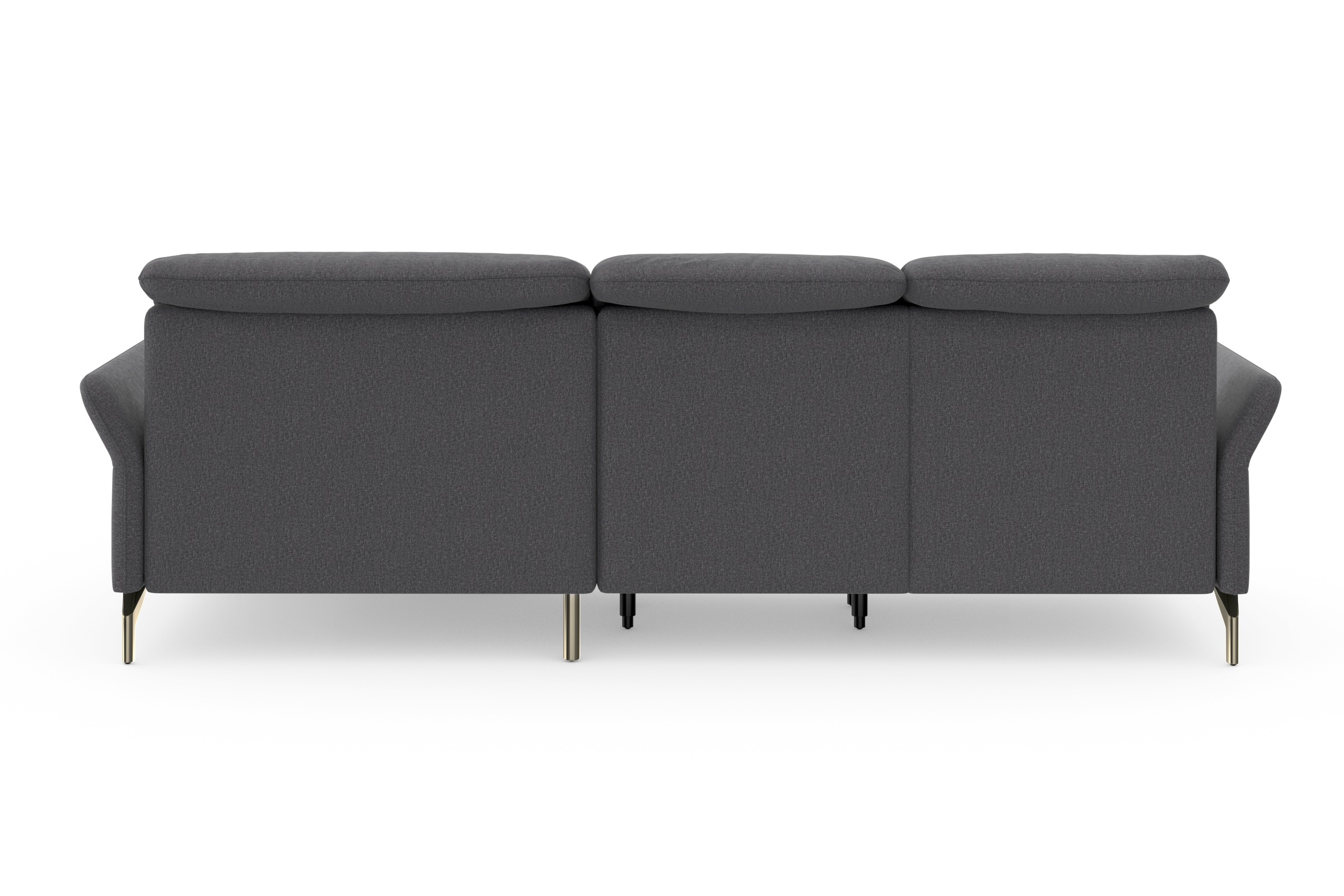 sit&more Ecksofa »Fashion L-Form«, wahlweise mit Kopfteilverstellung, Vorziehsitz, motorisch, Nickelfüße