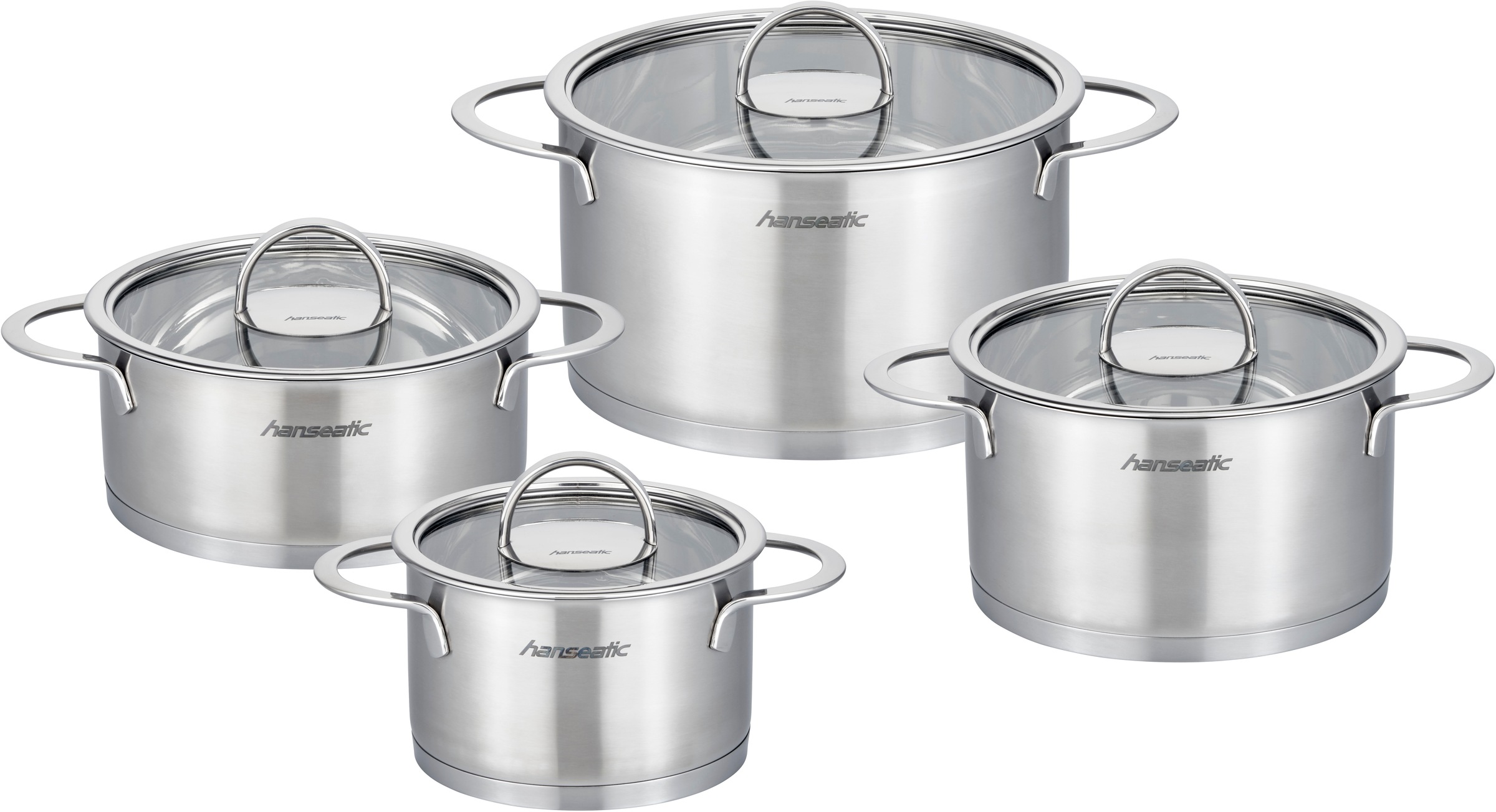Hanseatic Topf-Set »hanseatic«, Edelstahl 18/10, (Set, 8 tlg., je 1 Fleisch günstig online kaufen