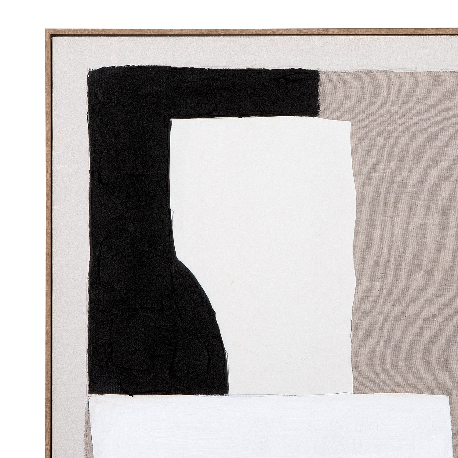 GILDE Bild mit Rahmen »Bild rechteckig Randal schwarz; weiß H. 121,5 cm«, (1 St.)