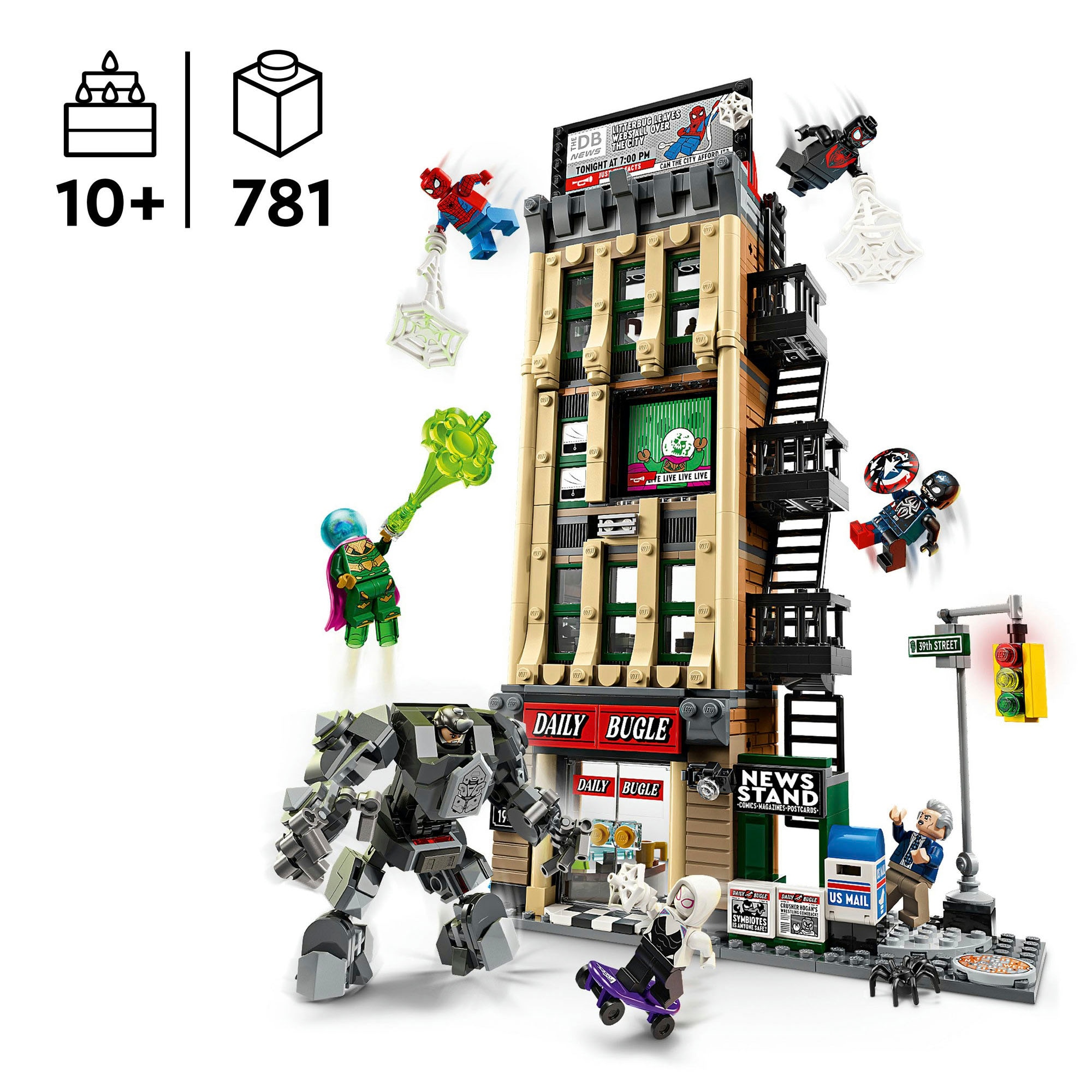 LEGO® Konstruktionsspielsteine »Spider-Man vs. Mysterio: Daily Bugle (76342), LEGO Super Heroes«